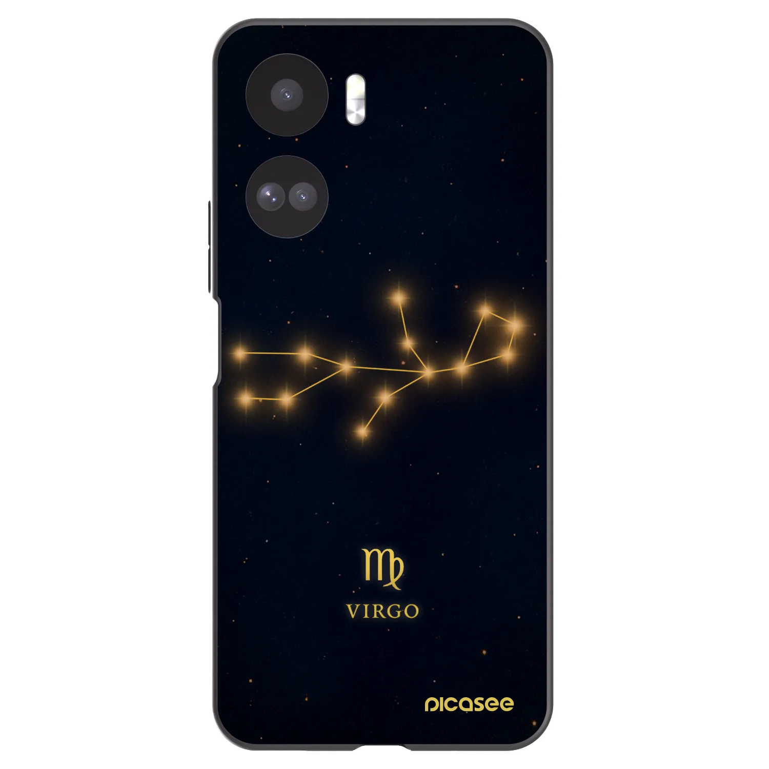 Picasee silikonowe czarne etui na Honor 90 Lite 5G - VIRGO