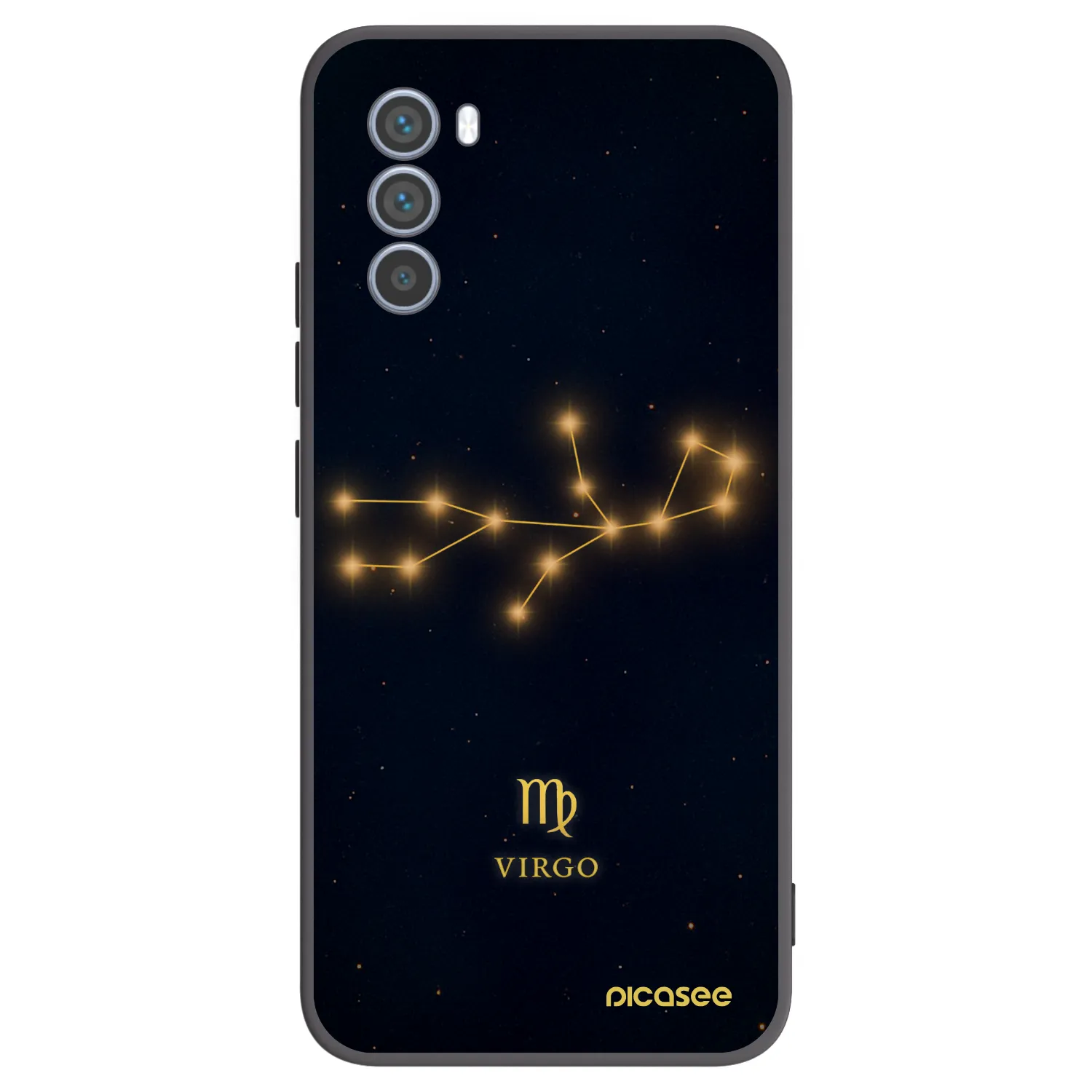 Picasee silikonowe czarne etui na Motorola Moto G62 - VIRGO