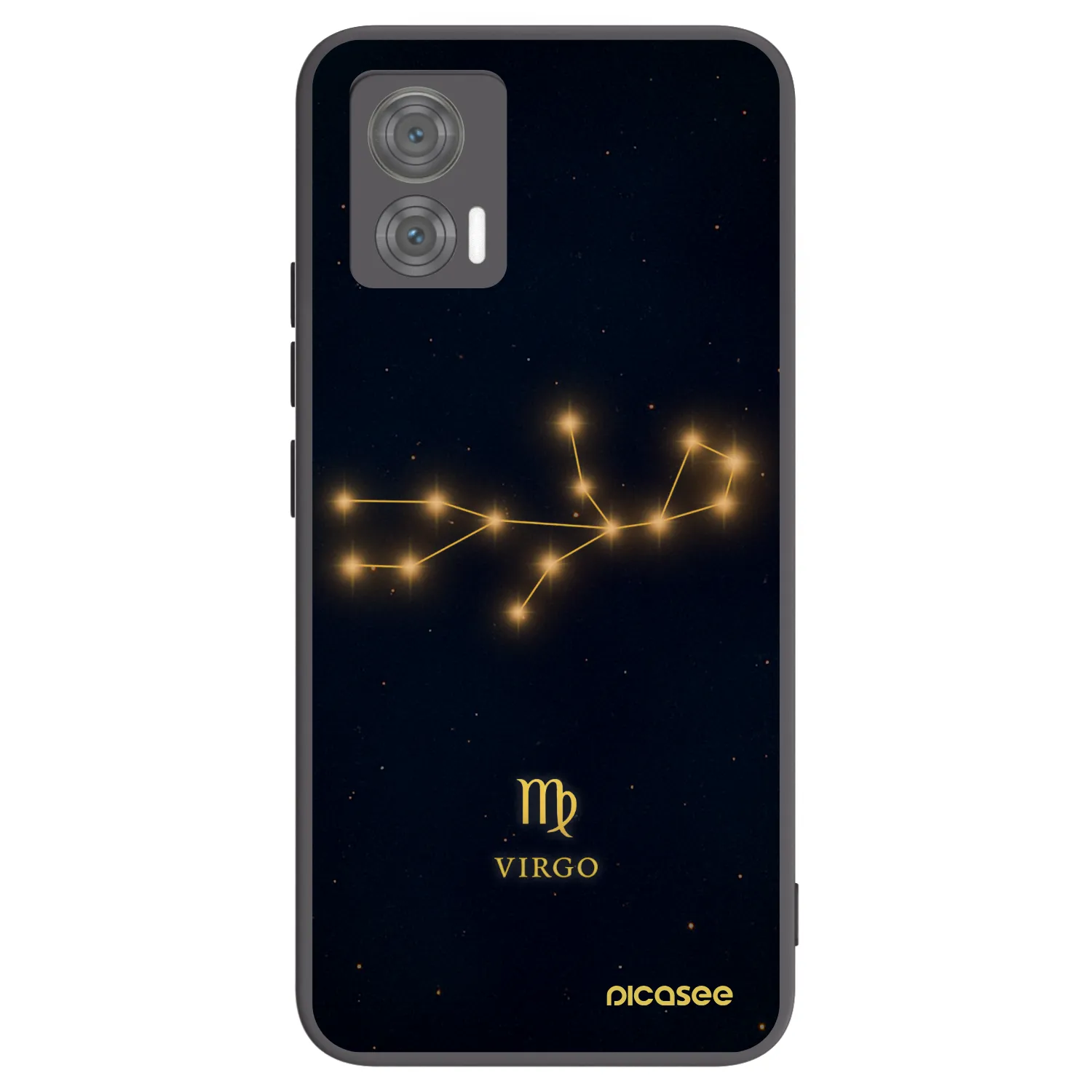 Picasee silikonowe czarne etui na Motorola Edge 30 Neo - VIRGO