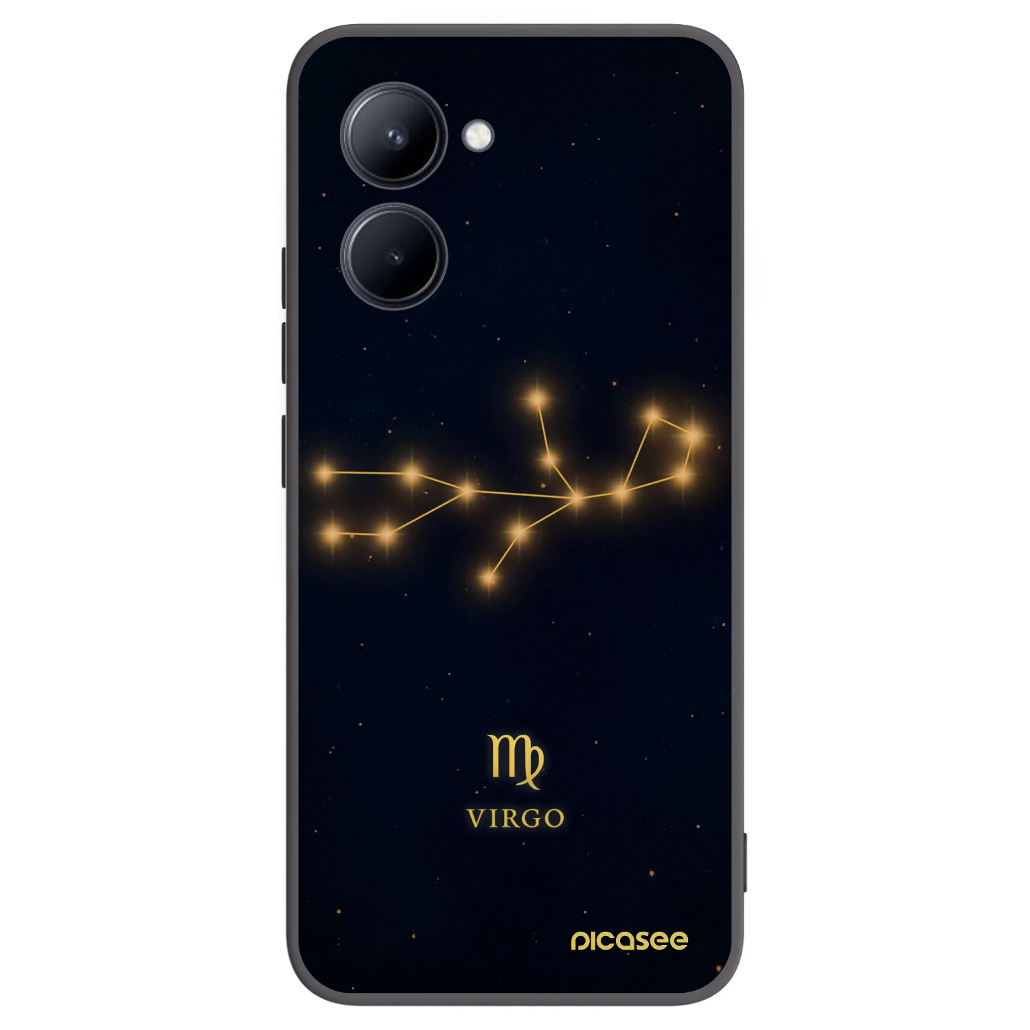 Picasee silikonowe czarne etui na Realme C33 (2023) - VIRGO