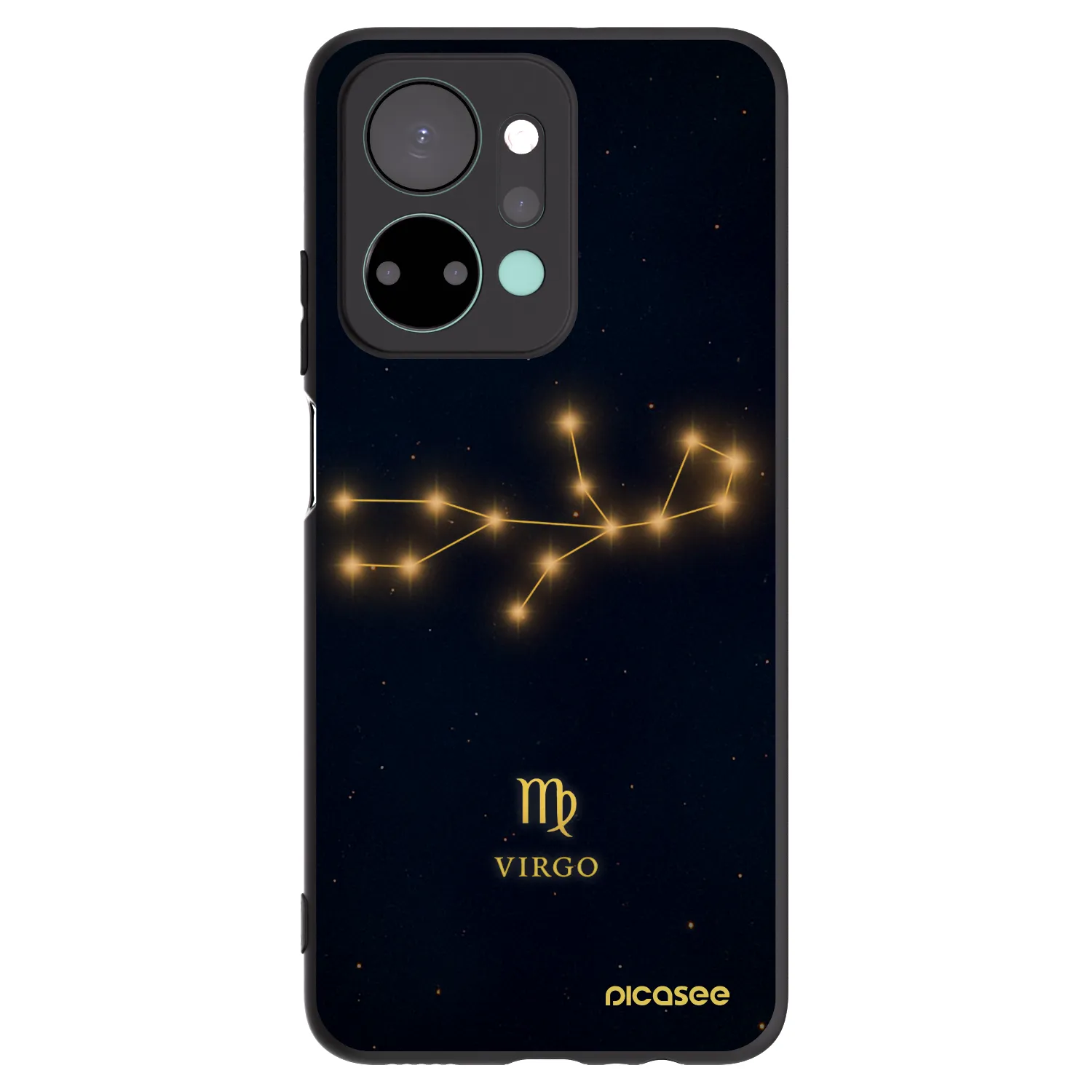 Picasee silikonowe czarne etui na Honor X7a - VIRGO