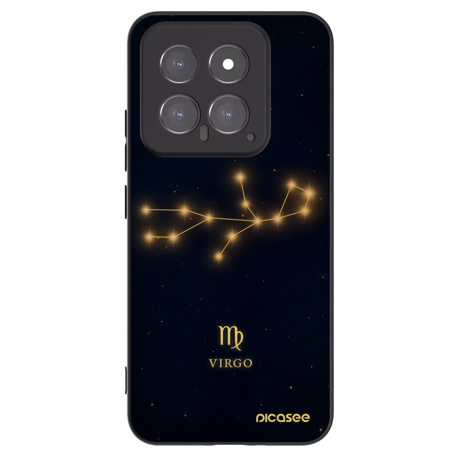Picasee silikonowe czarne etui na Xiaomi 14 - VIRGO