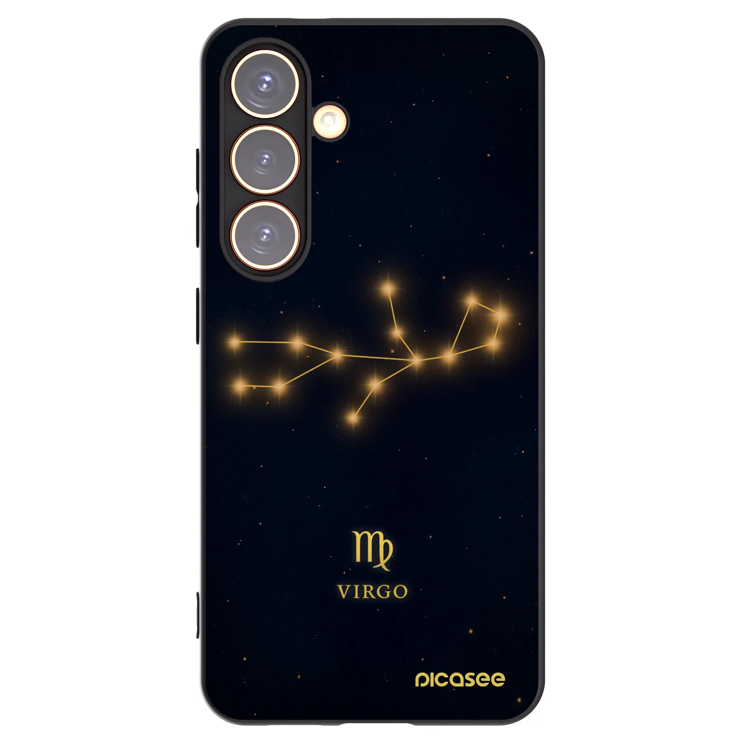 Picasee silikonowe czarne etui na Samsung Galaxy S24 S921B 5G - VIRGO