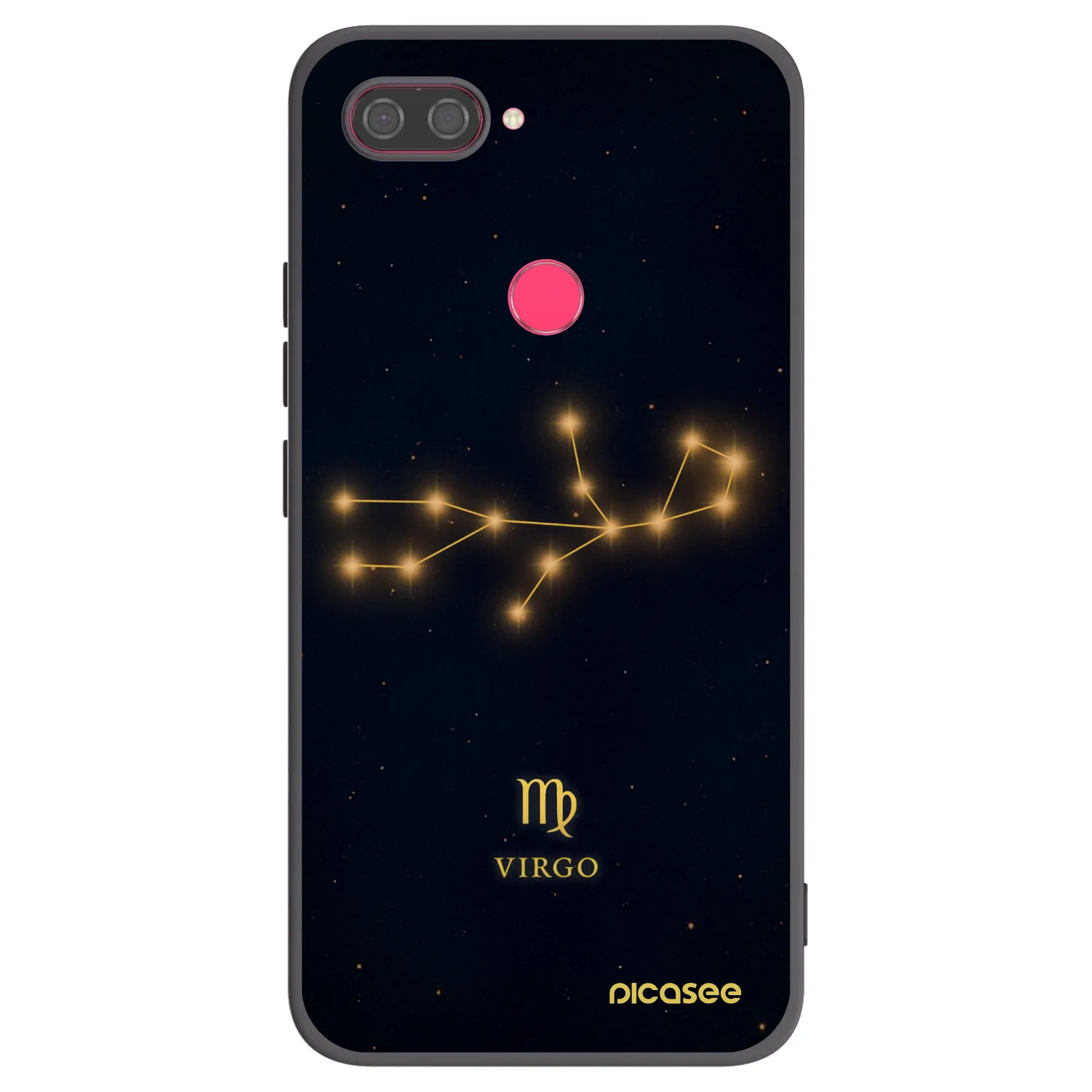 Picasee silikonowe czarne etui na Xiaomi Mi 8 Lite - VIRGO