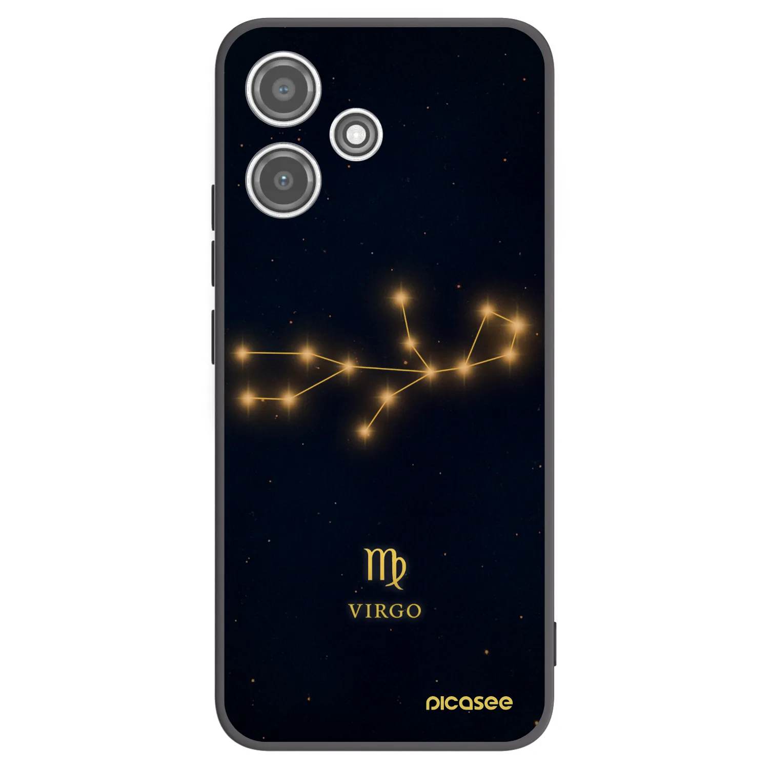 Picasee silikonowe czarne etui na Xiaomi Redmi 12 5G - VIRGO