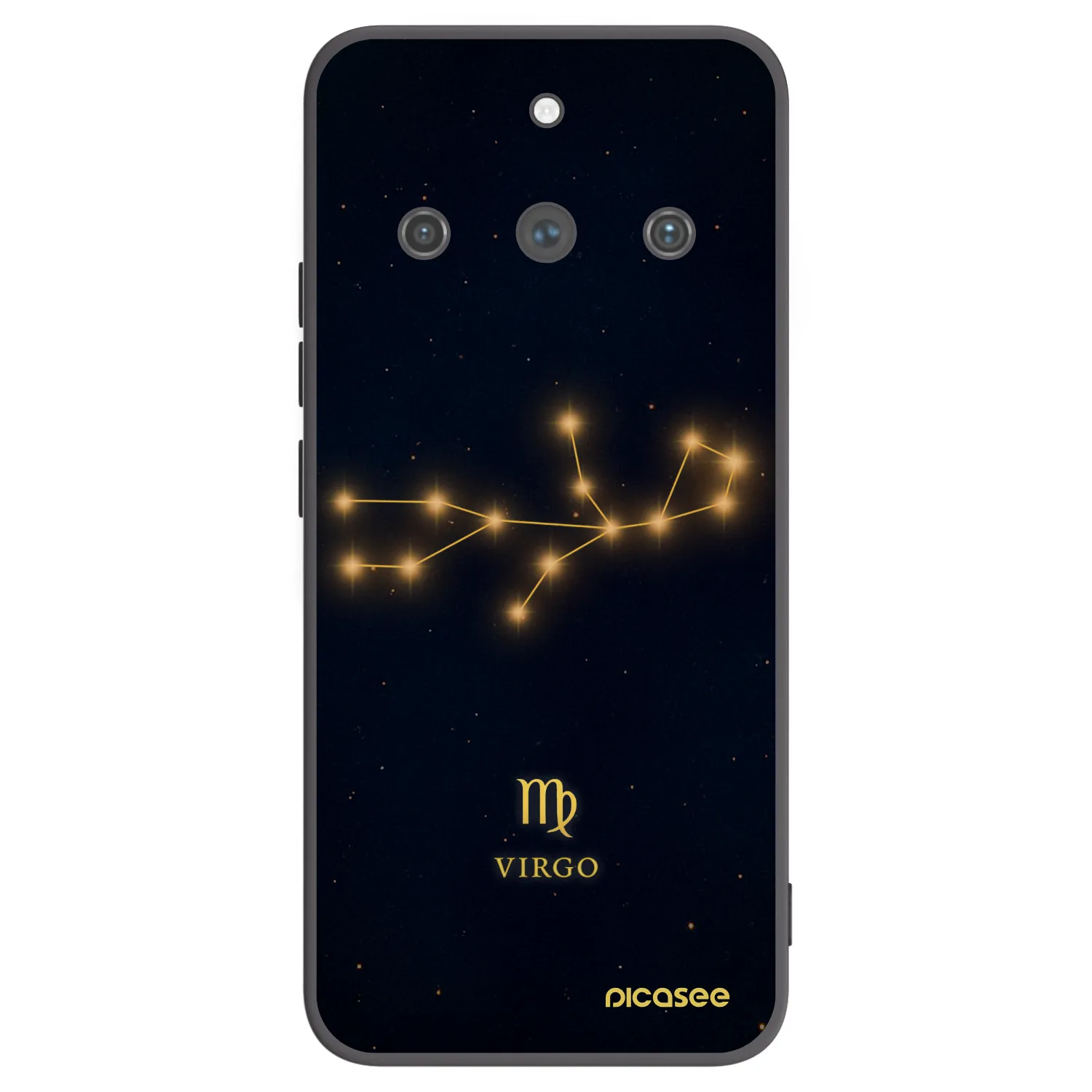 Picasee silikonowe czarne etui na Realme 11 Pro+ - VIRGO
