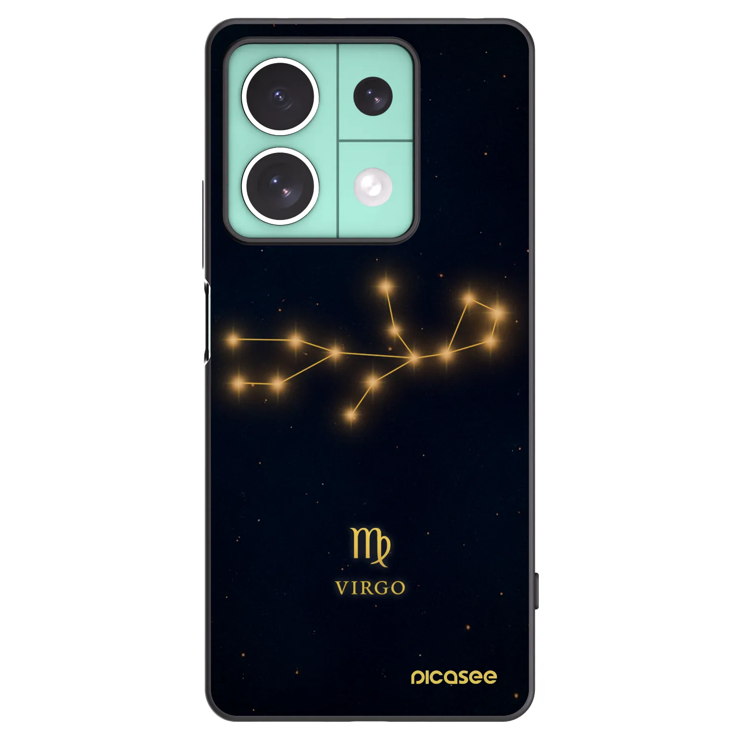 Picasee silikonowe czarne etui na Xiaomi Redmi Note 13 5G - VIRGO