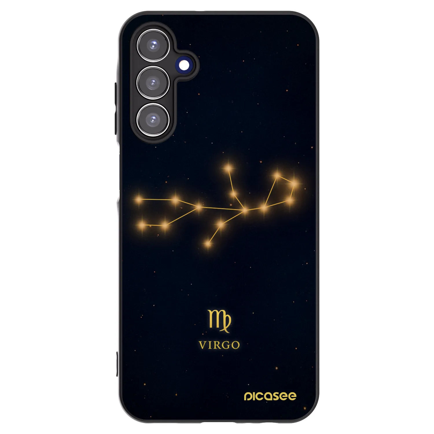 Picasee silikonowe czarne etui na Samsung Galaxy A15 A156B 5G - VIRGO