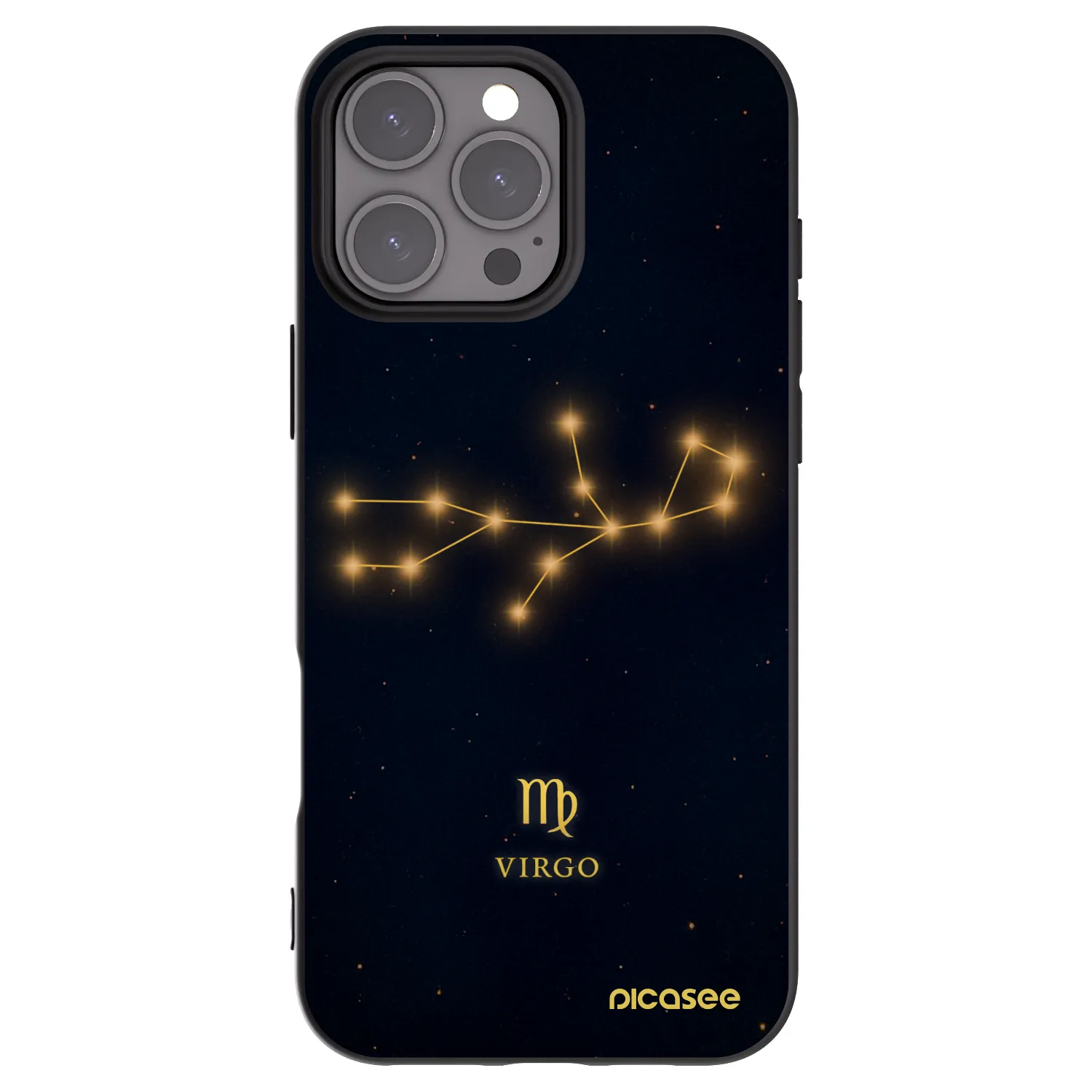 Picasee silikonowe czarne etui na Apple iPhone 16 Pro Max - VIRGO