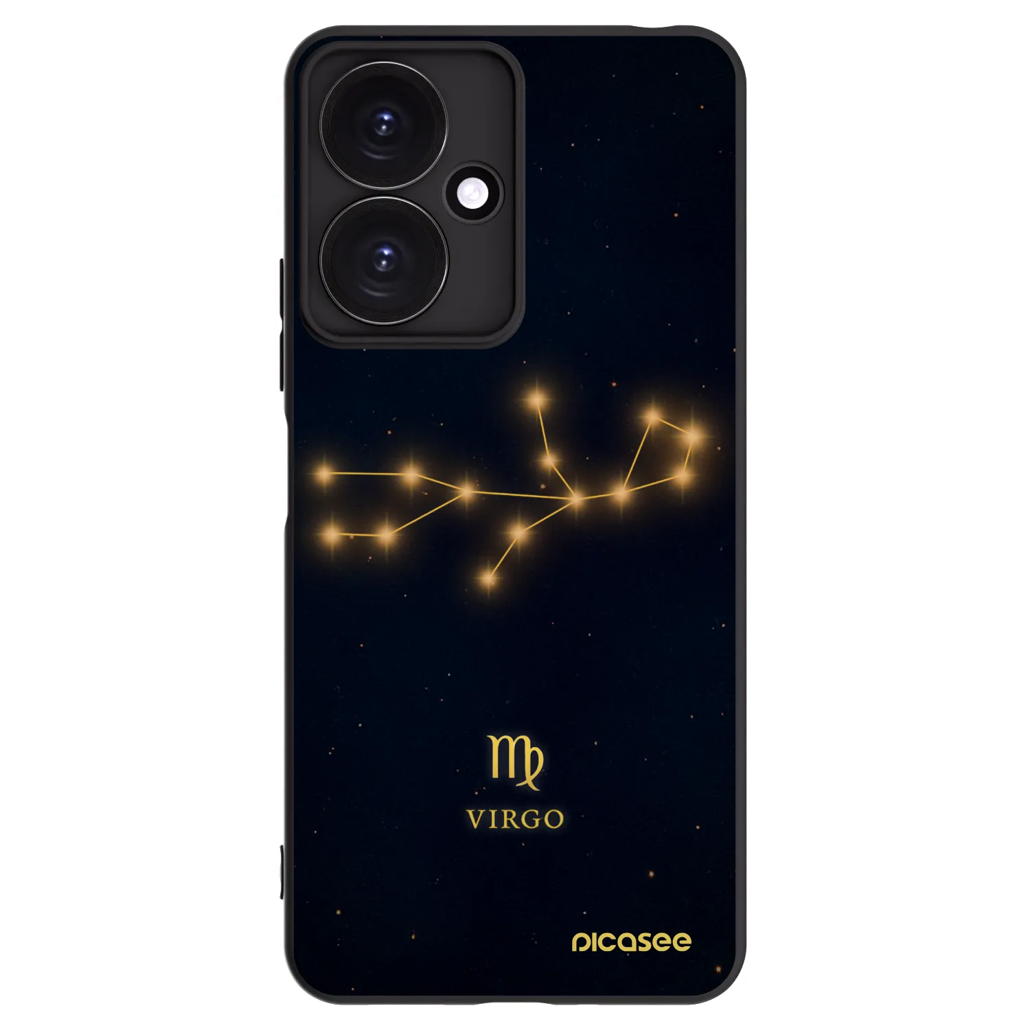 Picasee silikonowe czarne etui na Xiaomi Redmi 13C 5G - VIRGO