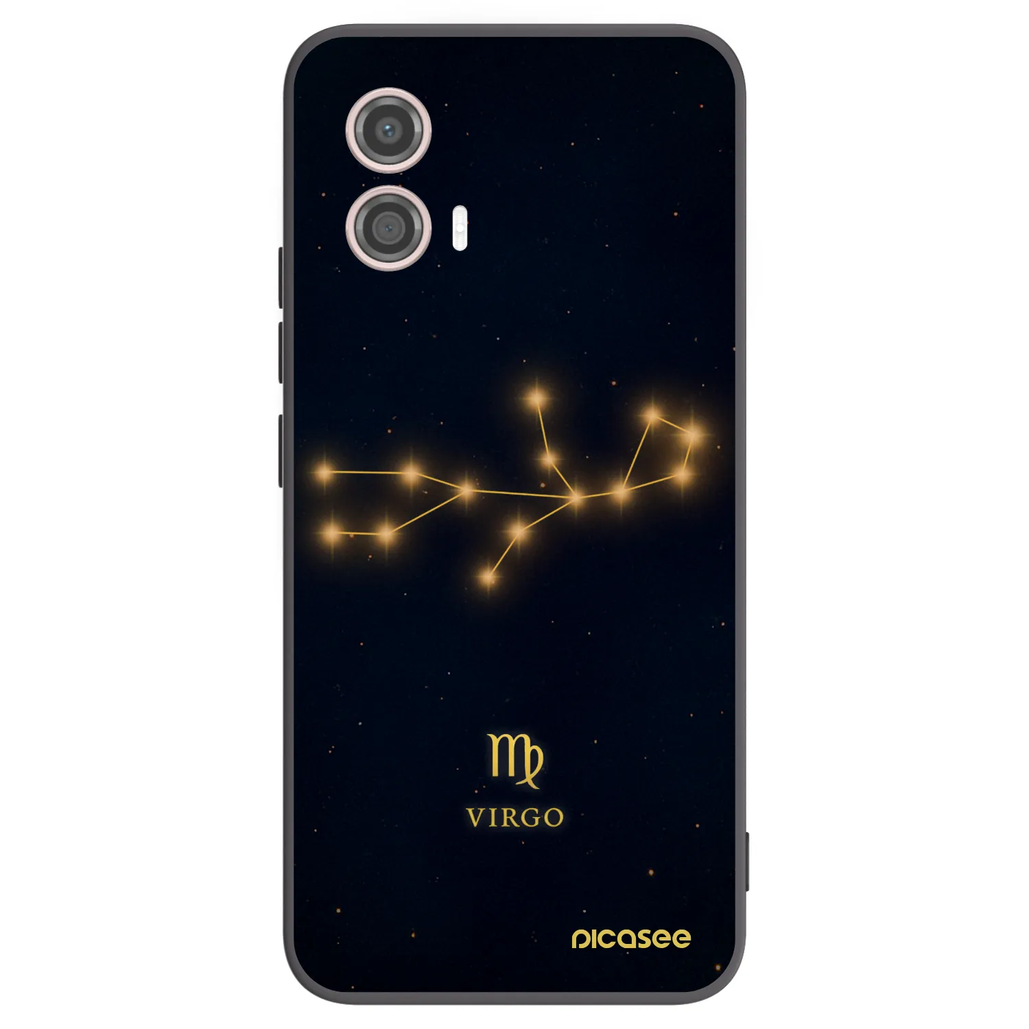 Picasee silikonowe czarne etui na Motorola Moto G53 5G - VIRGO