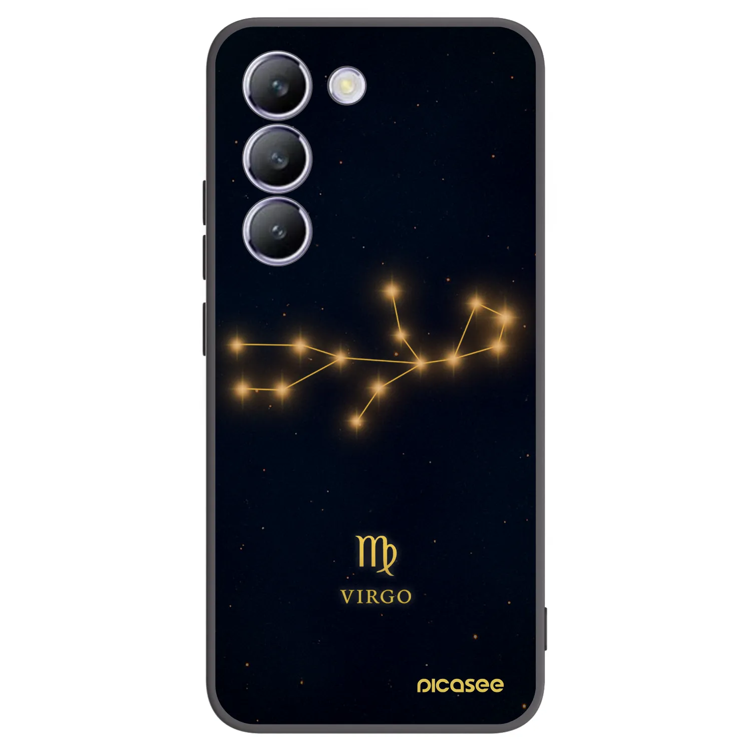 Picasee silikonowe czarne etui na Vivo V40 SE 5G - VIRGO