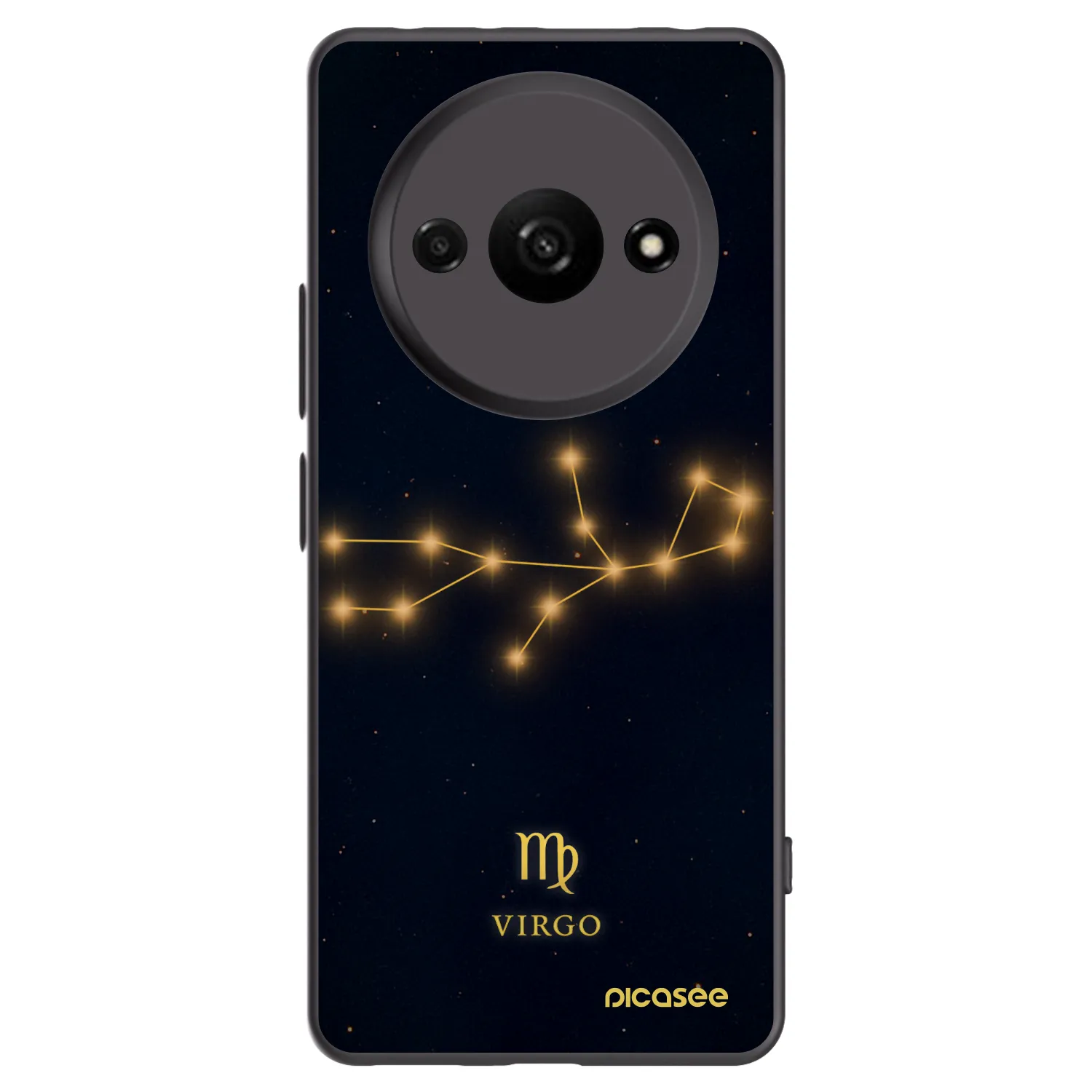 Picasee silikonowe czarne etui na Xiaomi Redmi A3 - VIRGO