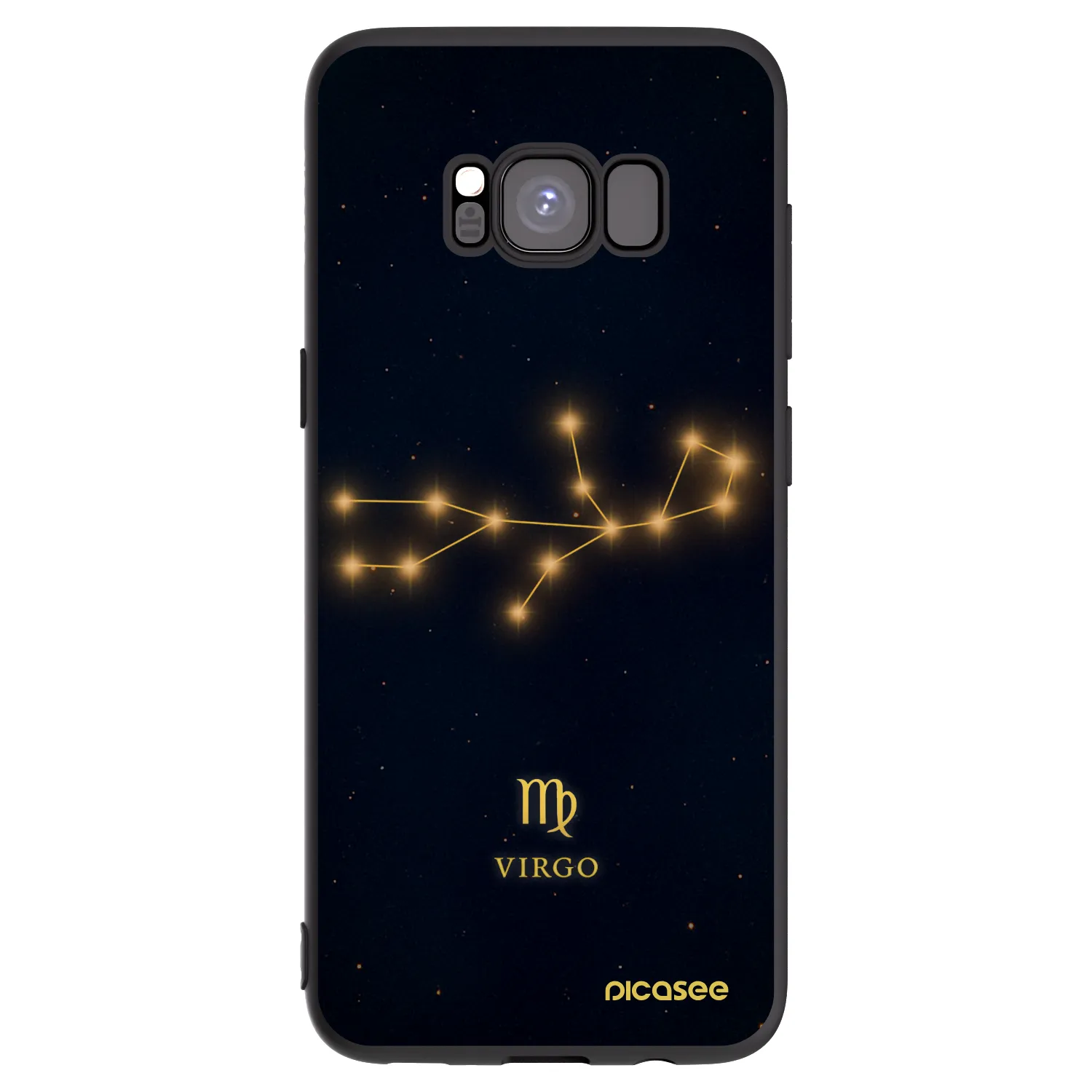 Picasee silikonowe czarne etui na Samsung Galaxy S8 G950F - VIRGO