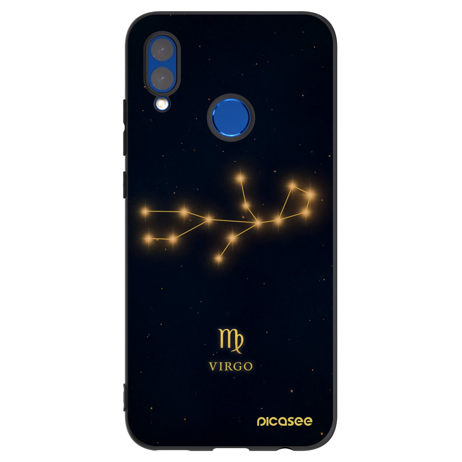 Picasee silikonowe czarne etui na Huawei P Smart 2019 - VIRGO