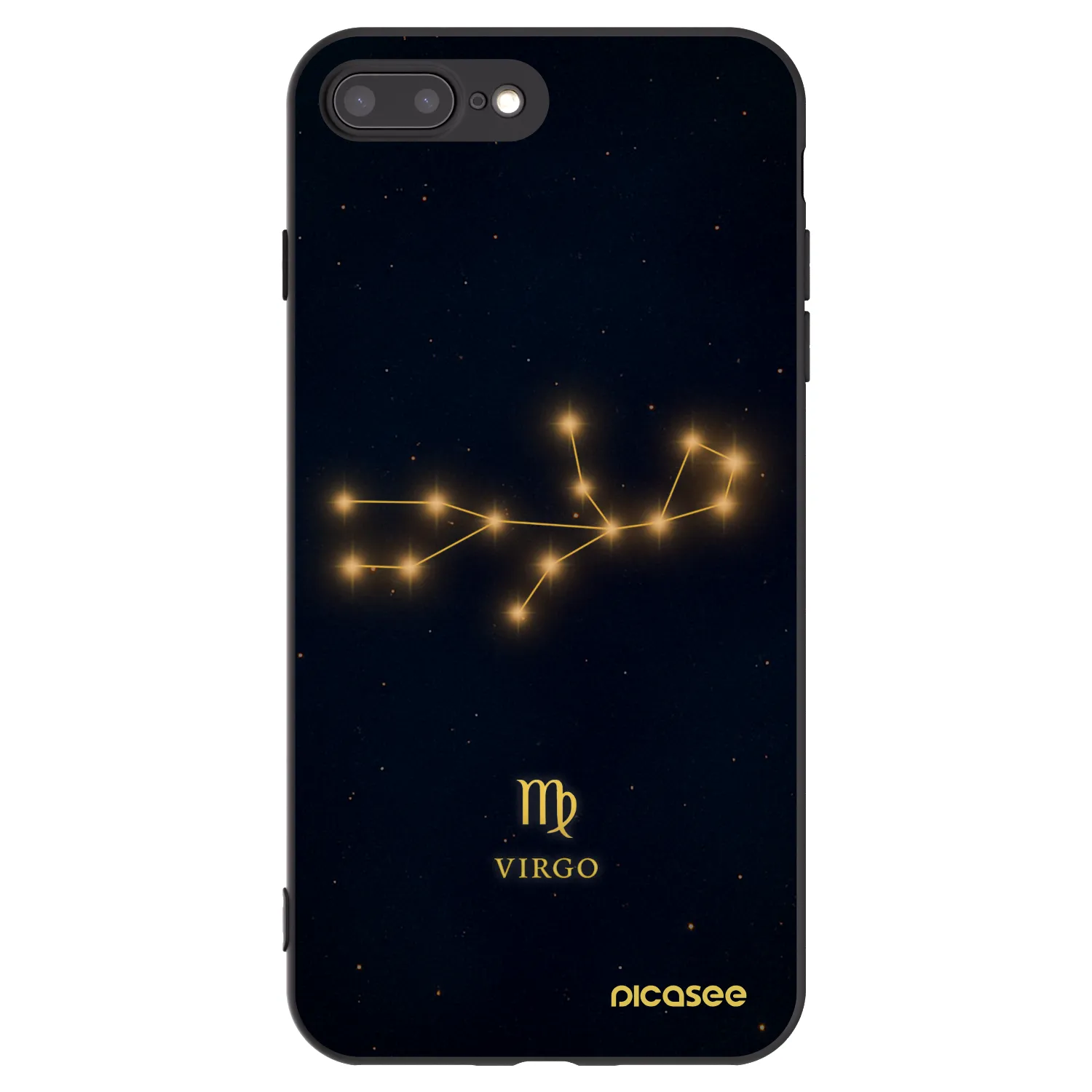 Picasee silikonowe czarne etui na Apple iPhone 7 Plus - VIRGO