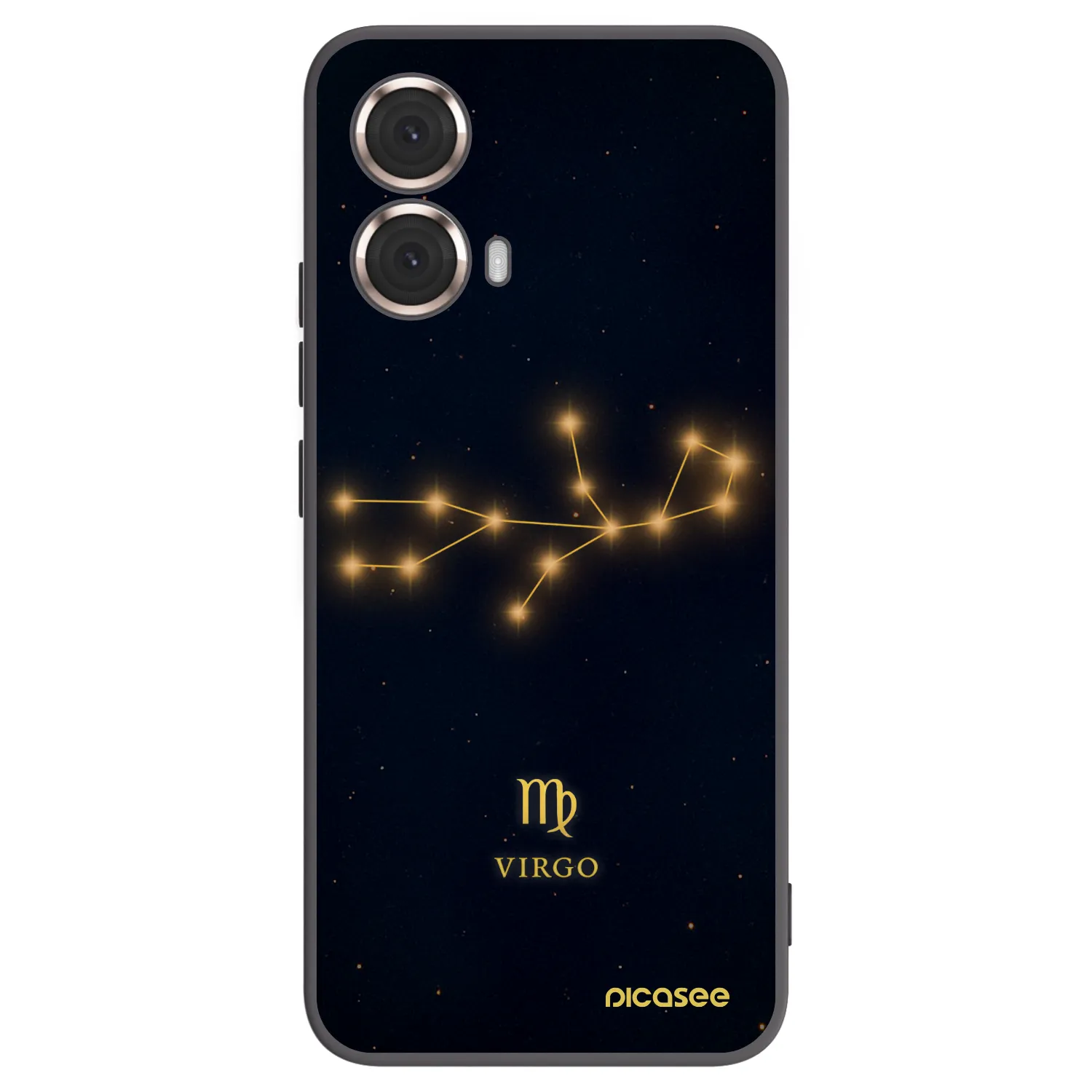 Picasee silikonowe czarne etui na Motorola Moto G85 - VIRGO