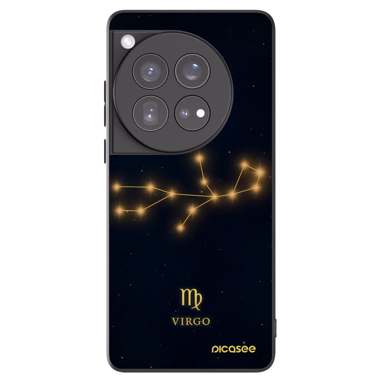 Picasee silikonowe czarne etui na OnePlus 12 5G - VIRGO