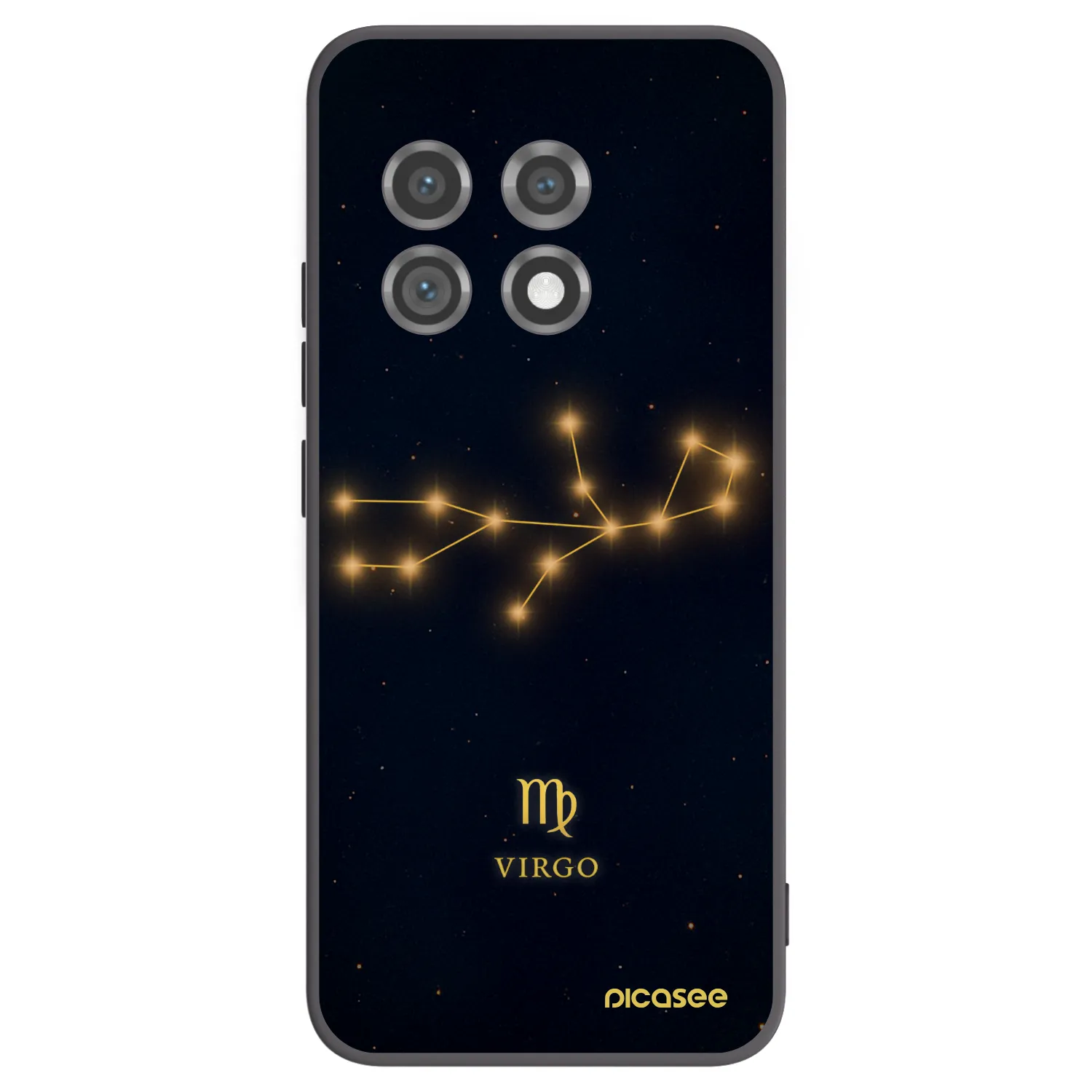 Picasee silikonowe czarne etui na OnePlus 11 5G - VIRGO