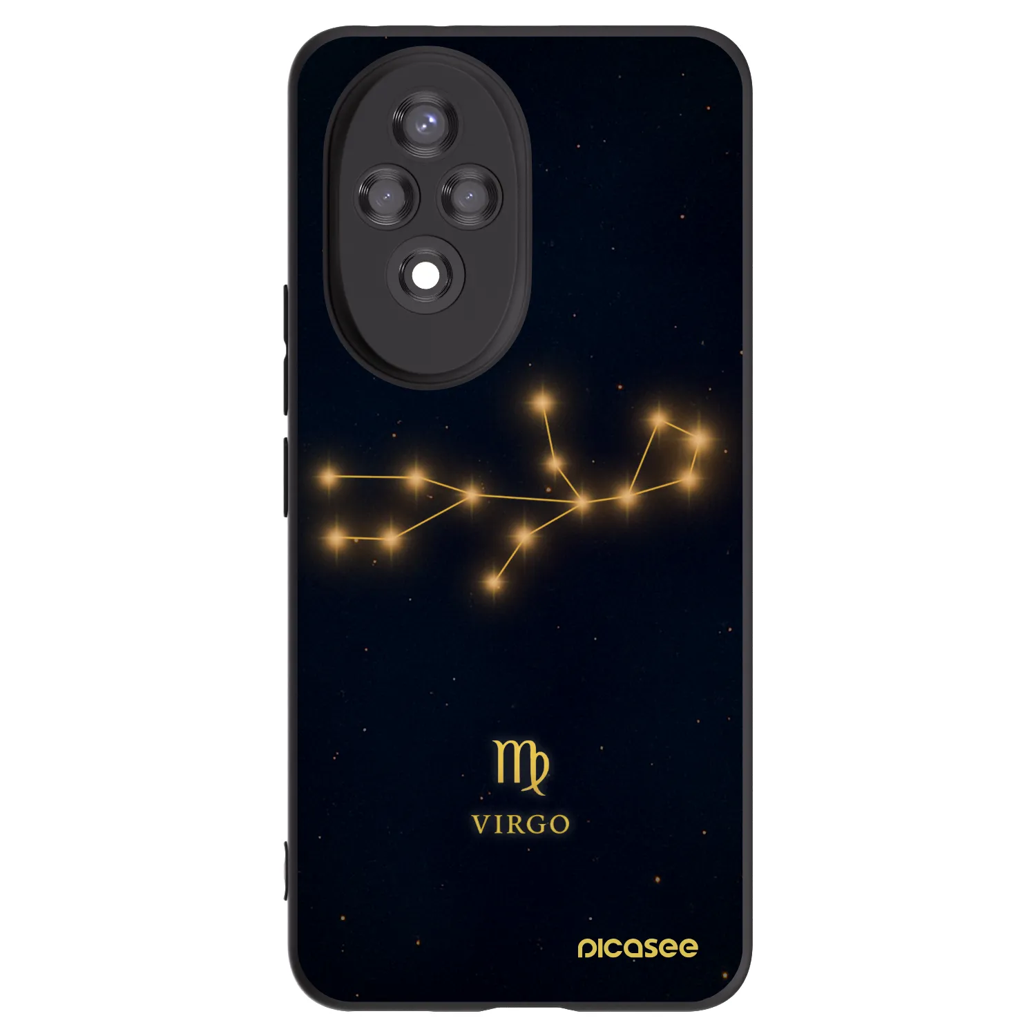 Picasee silikonowe czarne etui na Honor 200 Pro 5G - VIRGO