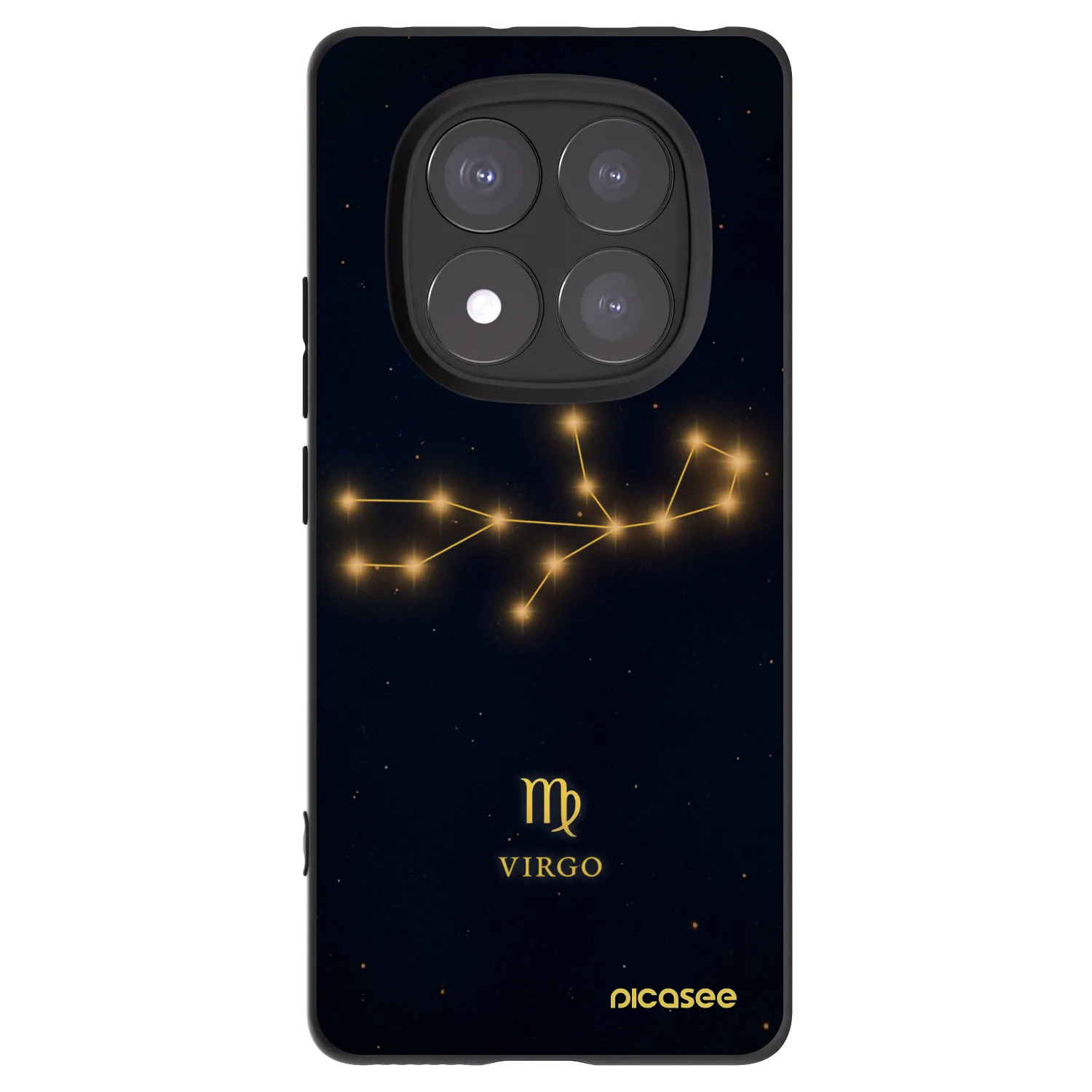Picasee silikonowe czarne etui na Xiaomi Redmi Note 14 Pro 5G - VIRGO