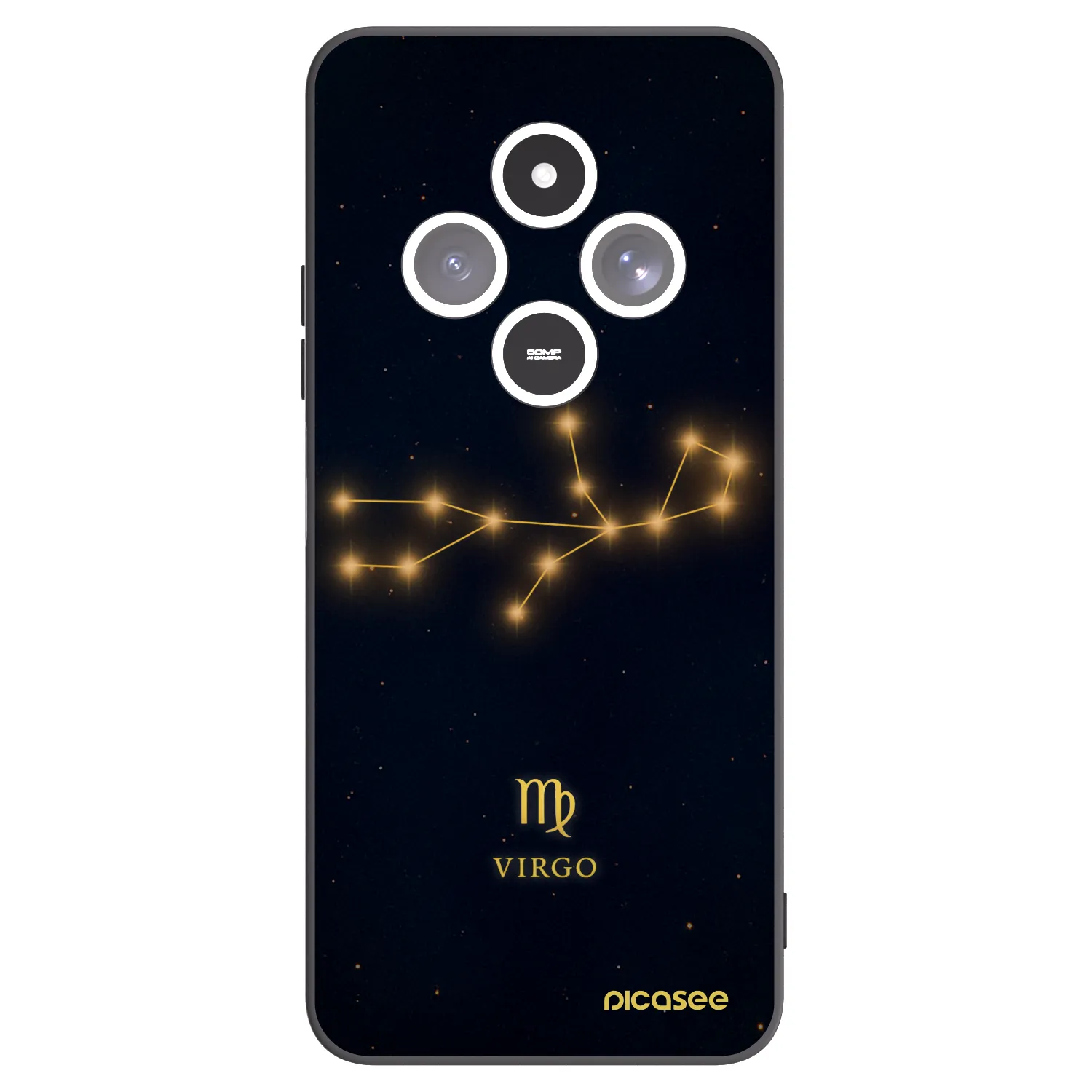 Picasee silikonowe czarne etui na Xiaomi Redmi 14C - VIRGO