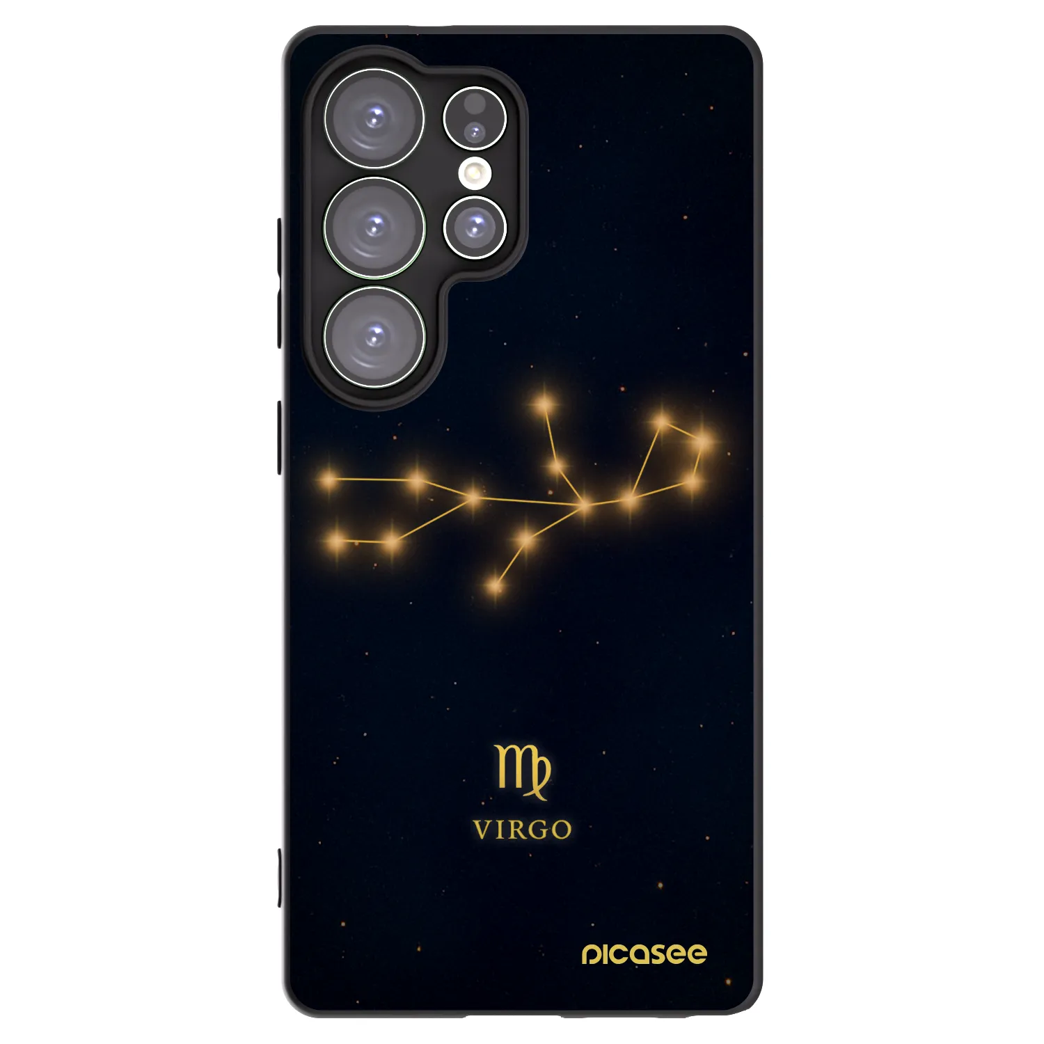 Picasee silikonowe czarne etui na Samsung Galaxy S25 Ultra 5G - VIRGO