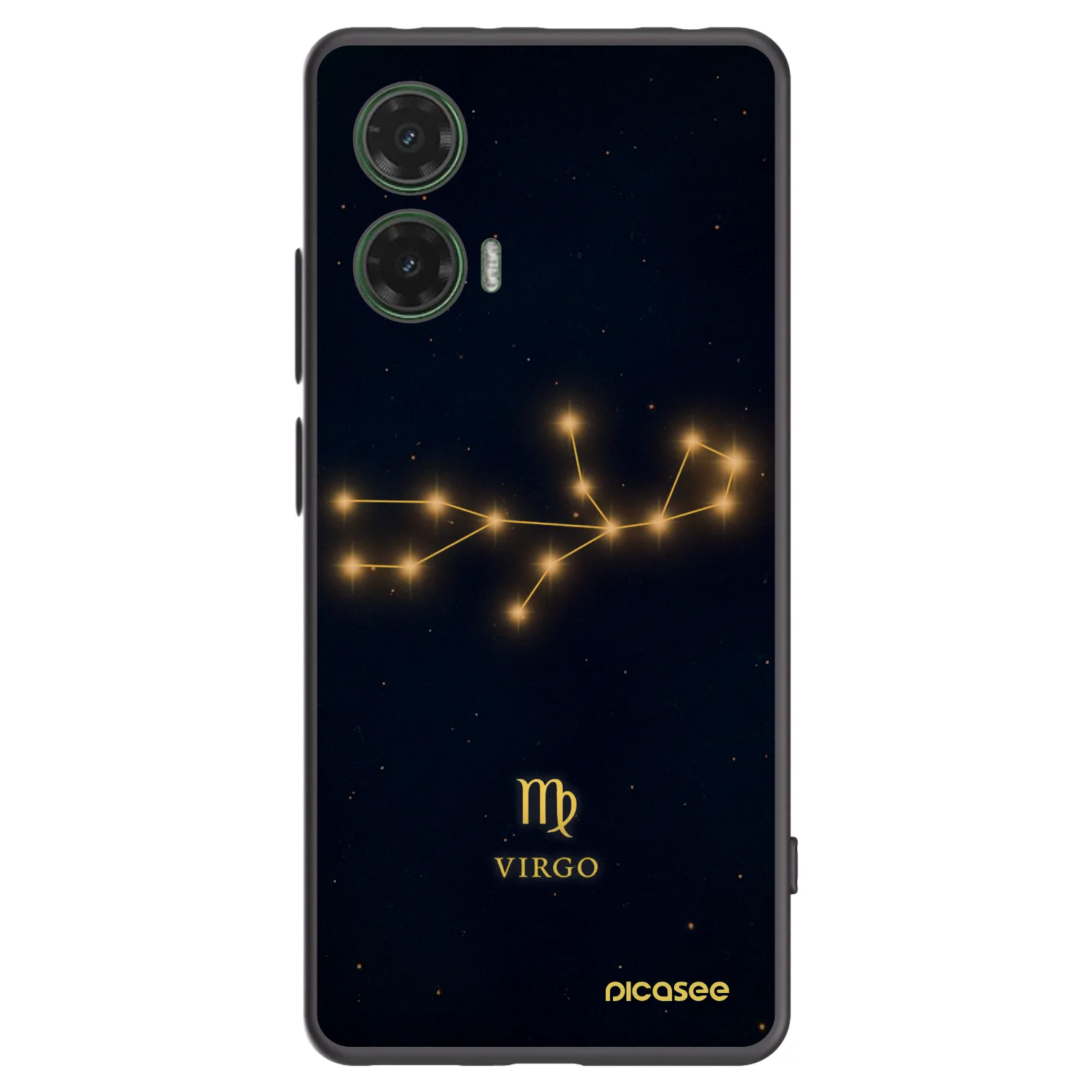 Picasee silikonowe czarne etui na Motorola Moto G35 5G - VIRGO
