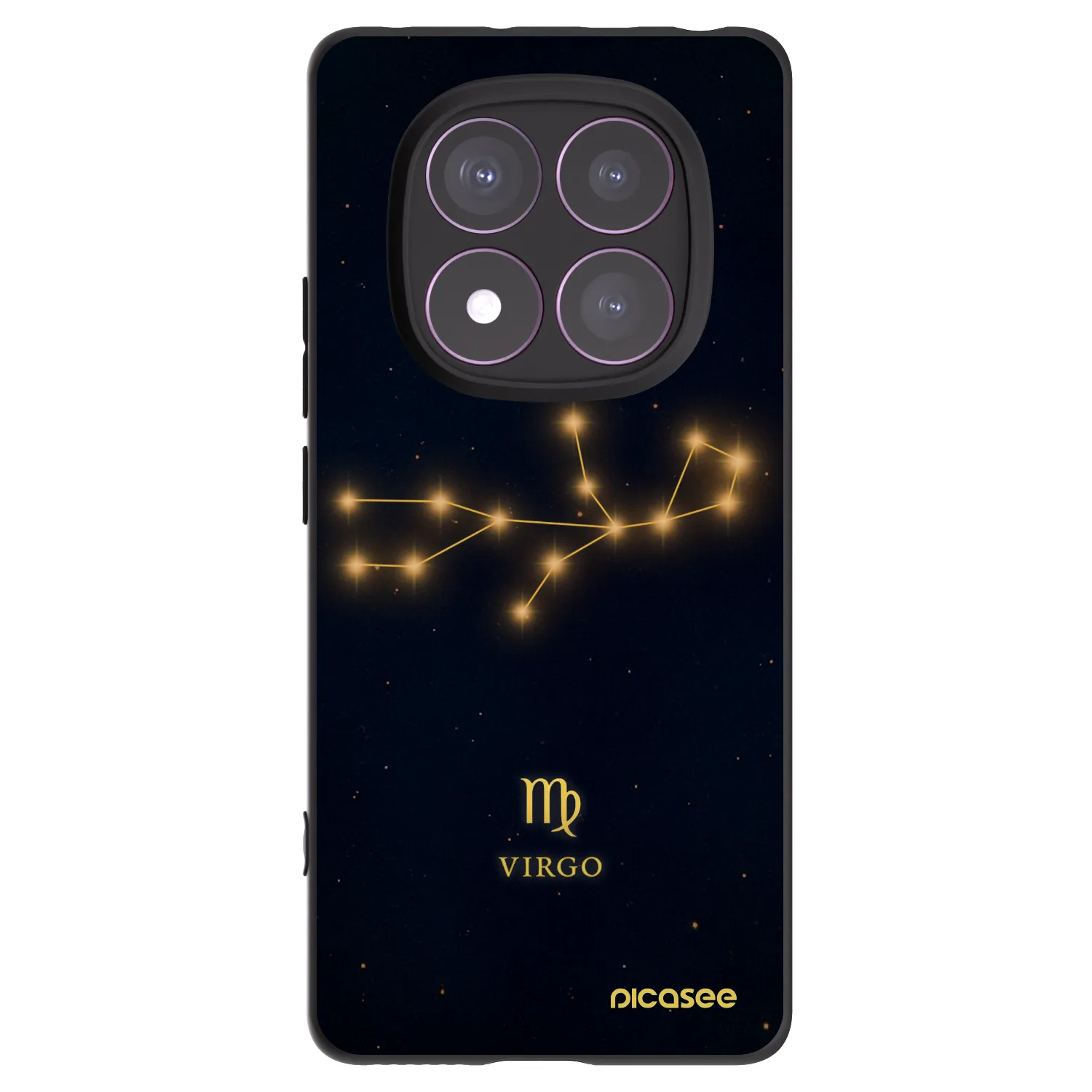 Picasee silikonowe czarne etui na Xiaomi Redmi Note 14 Pro 4G - VIRGO