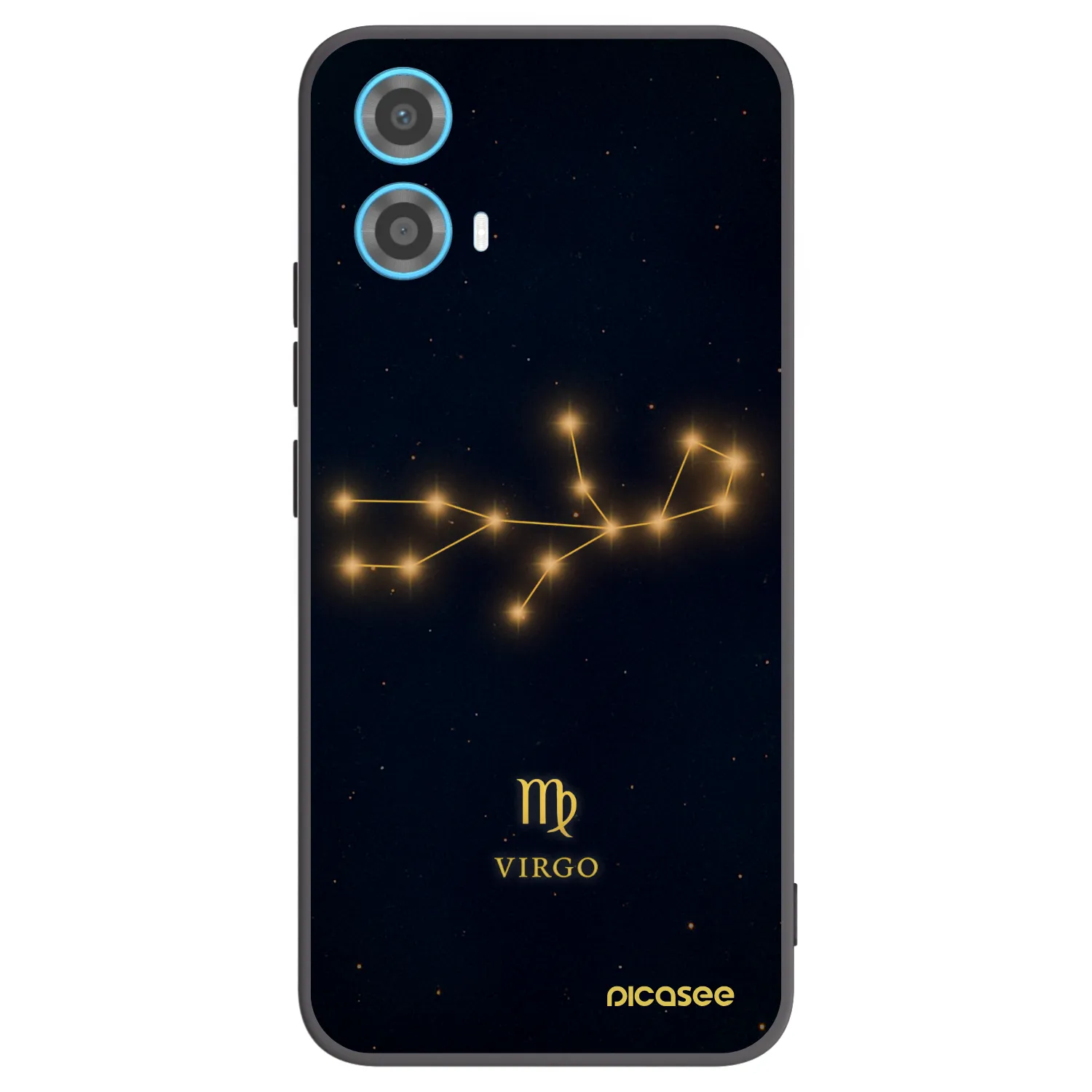 Picasee silikonowe czarne etui na Motorola Moto G34 5G - VIRGO