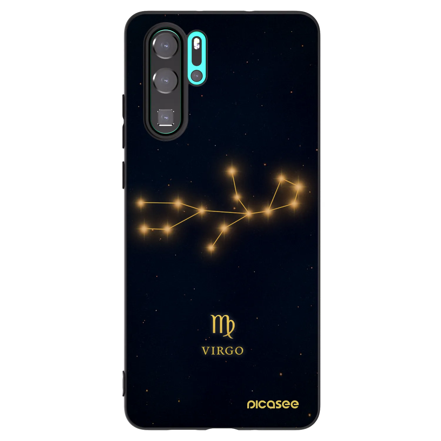 Picasee silikonowe czarne etui na Huawei P30 Pro - VIRGO