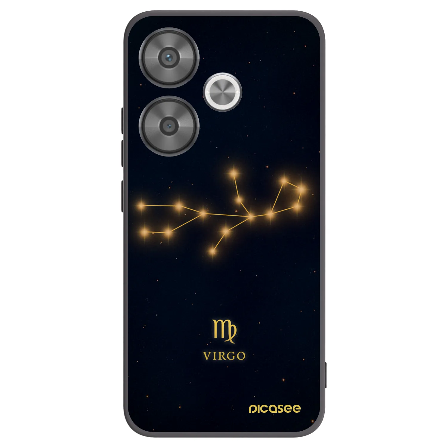Picasee silikonowe czarne etui na Xiaomi Poco F6 - VIRGO