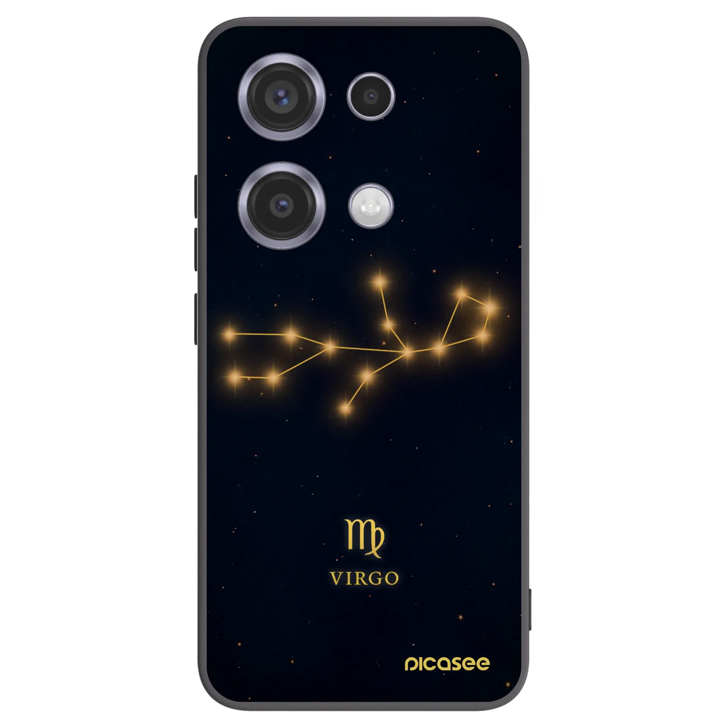 Picasee silikonowe czarne etui na Xiaomi Redmi Note 14S - VIRGO