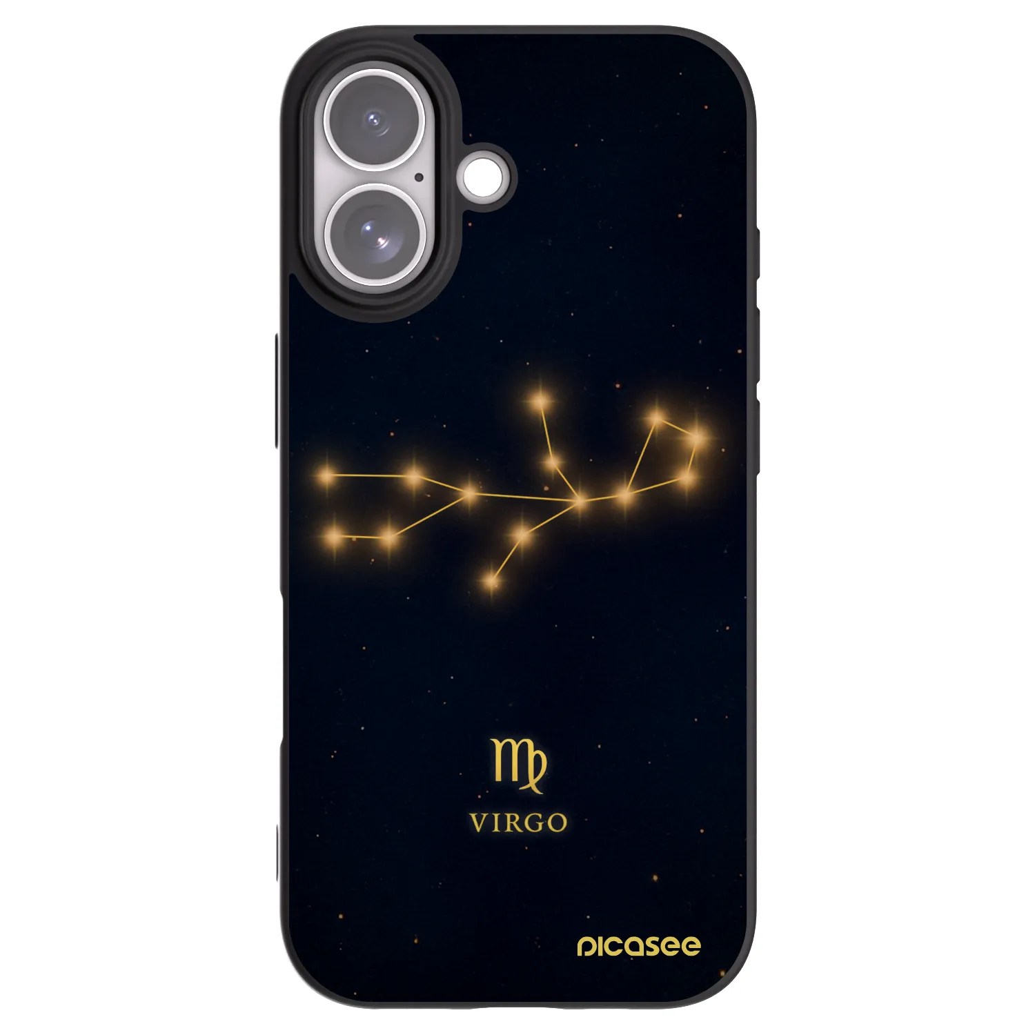 Picasee silikonowe czarne etui na Apple iPhone 17 - VIRGO