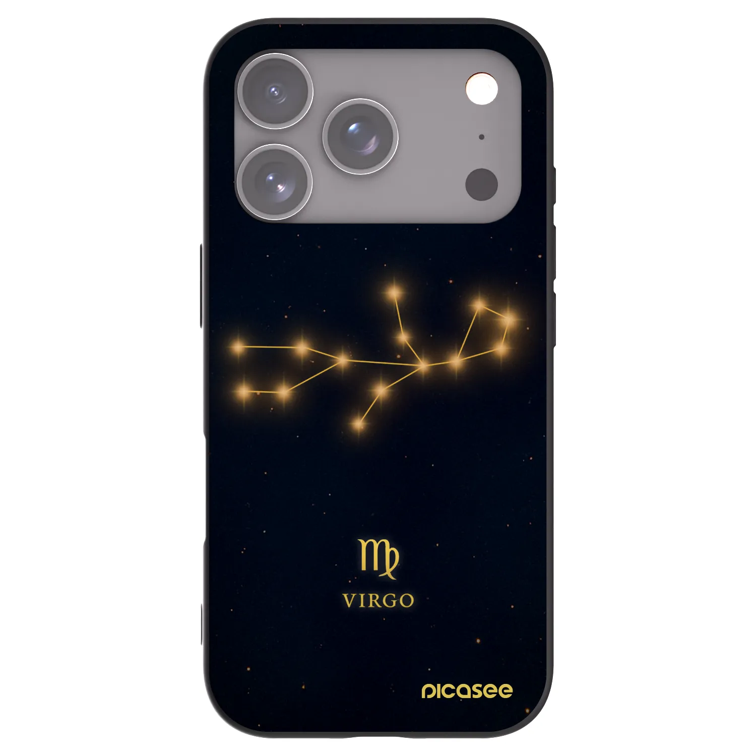 Picasee silikonowe czarne etui na Apple iPhone 17 Pro - VIRGO