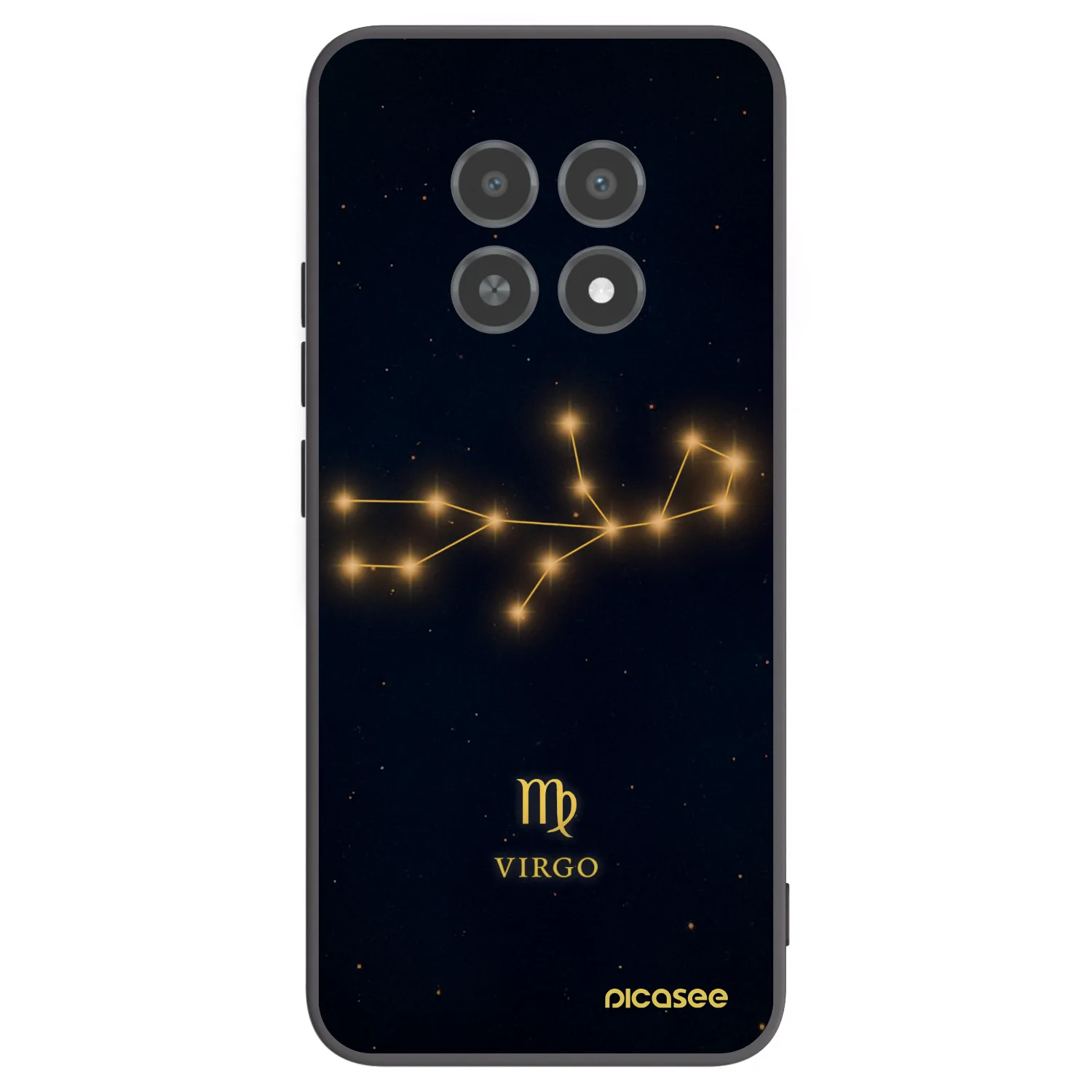 Picasee silikonowe czarne etui na Realme 12X - VIRGO