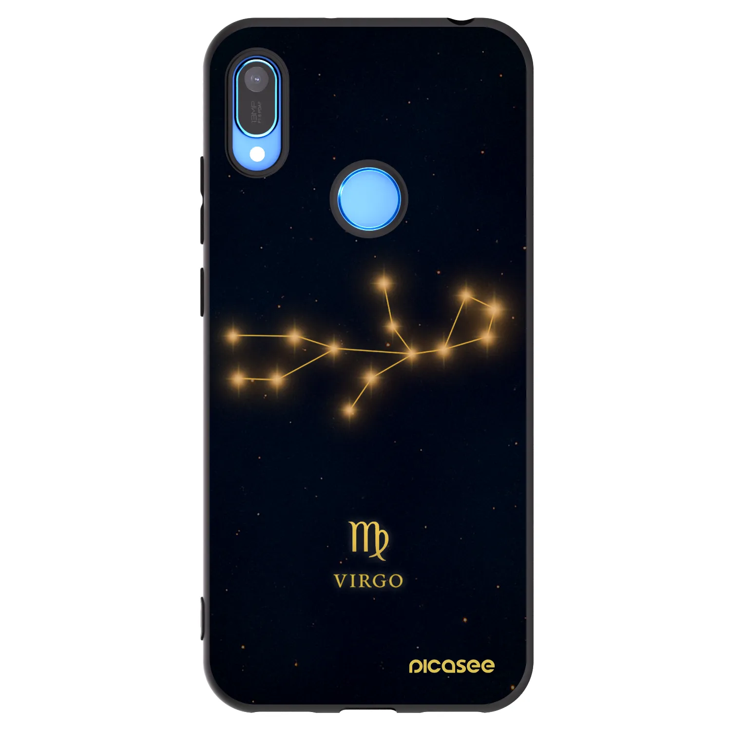Picasee silikonowe czarne etui na Huawei Y6 2019 - VIRGO