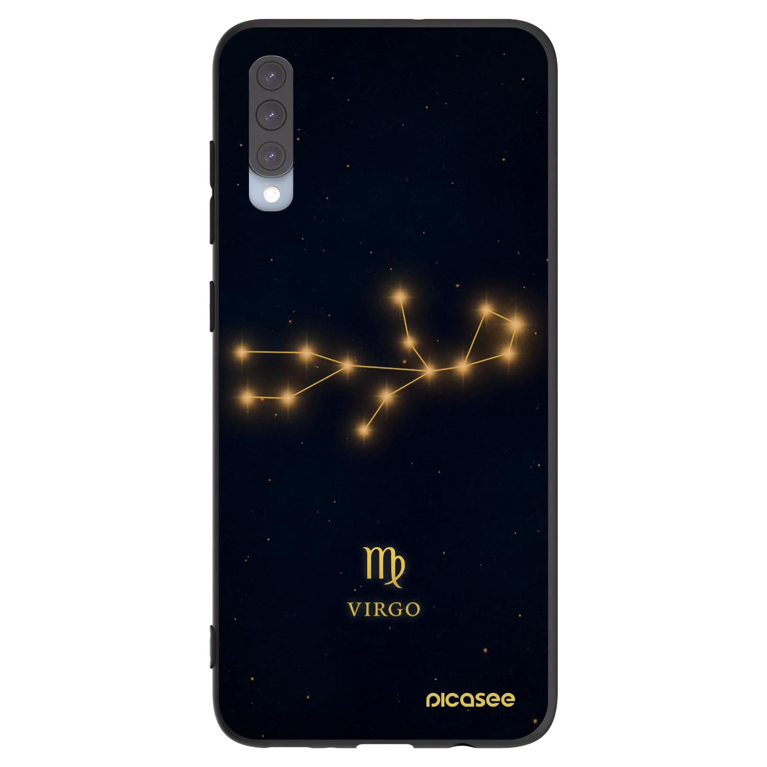 Picasee silikonowe czarne etui na Samsung Galaxy A70 A705F - VIRGO