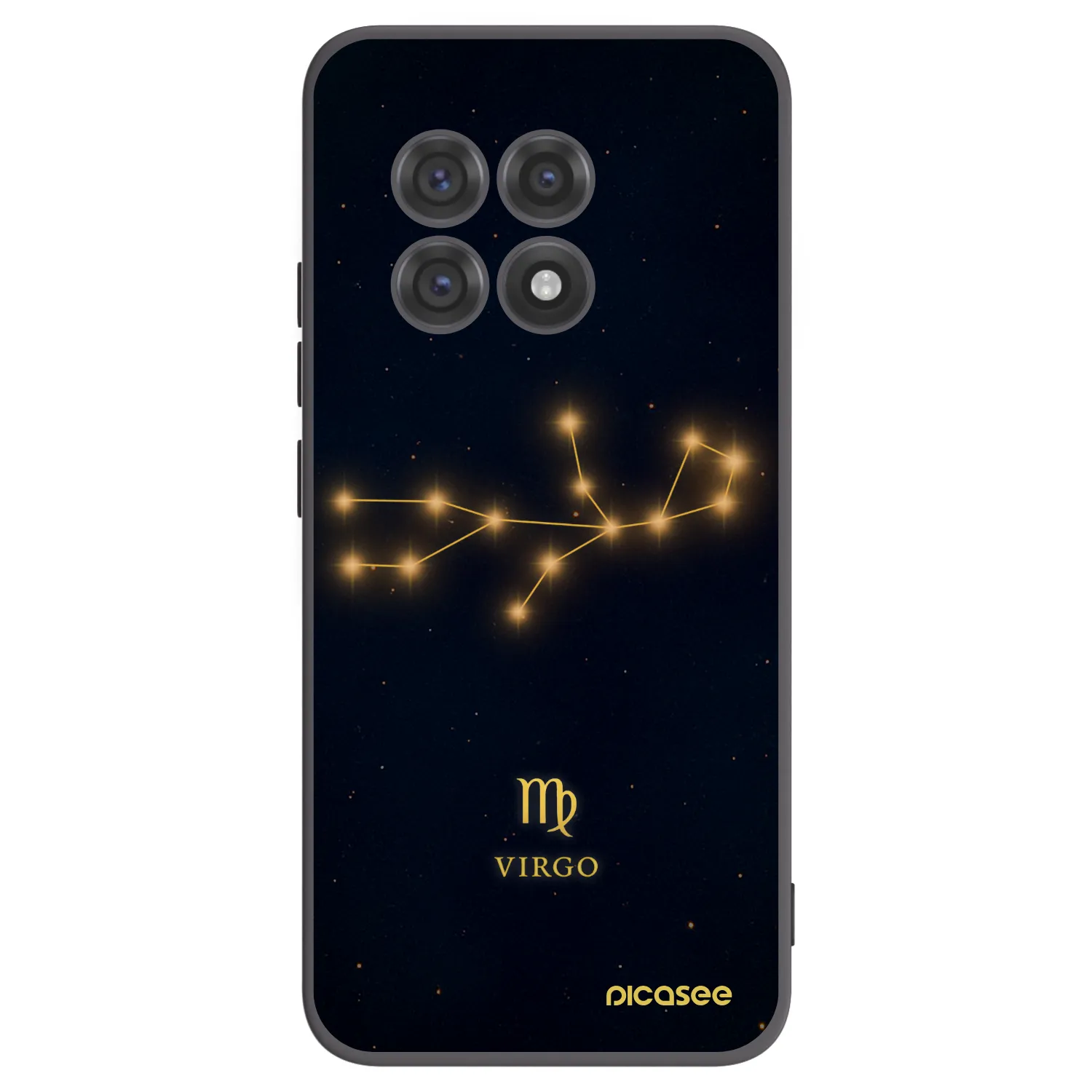 Picasee silikonowe czarne etui na OnePlus 13R 5G - VIRGO