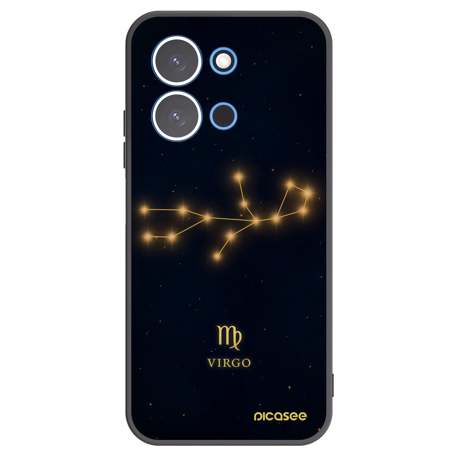 Picasee silikonowe czarne etui na Xiaomi Redmi 15C 4G - VIRGO