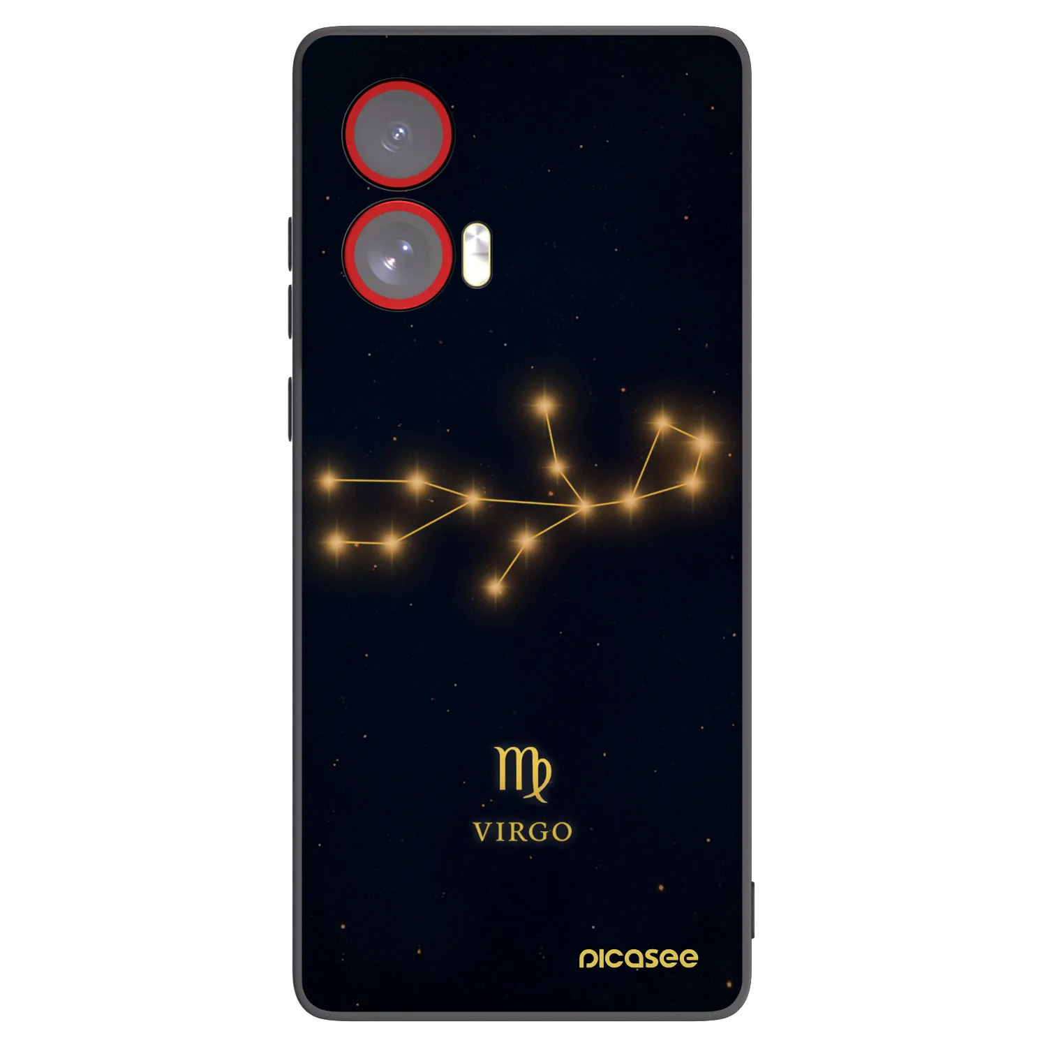 Picasee silikonowe czarne etui na Motorola Edge 50 Fusion - VIRGO
