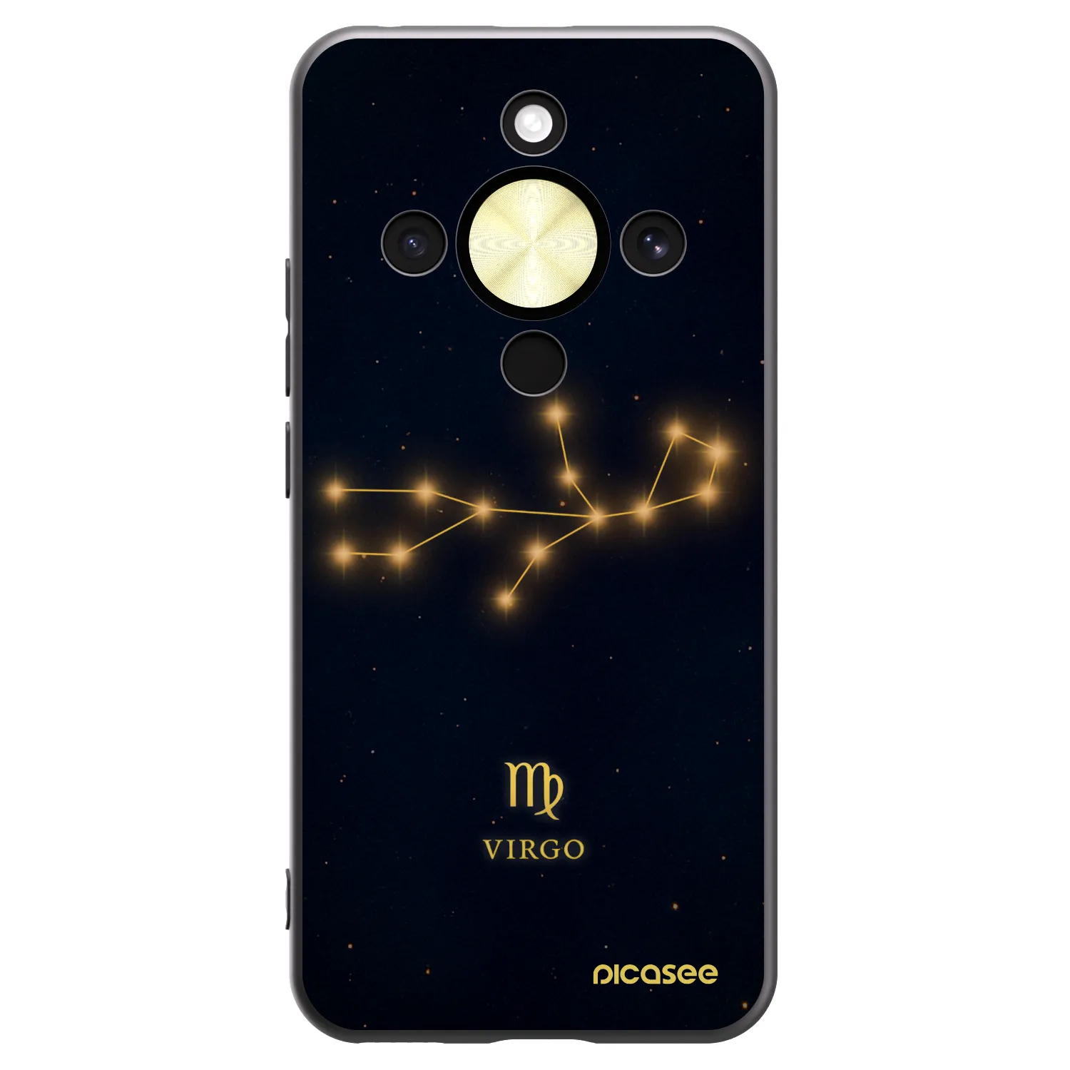 Picasee silikonowe czarne etui na Honor Magic8 Lite 5G - VIRGO