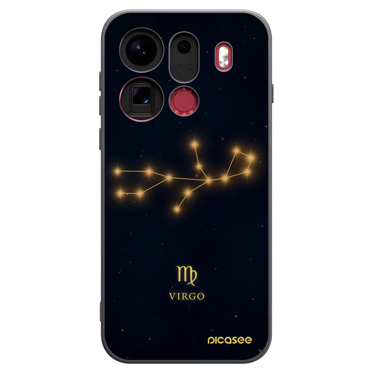 Picasee silikonowe czarne etui na OPPO Find X9 Pro - VIRGO
