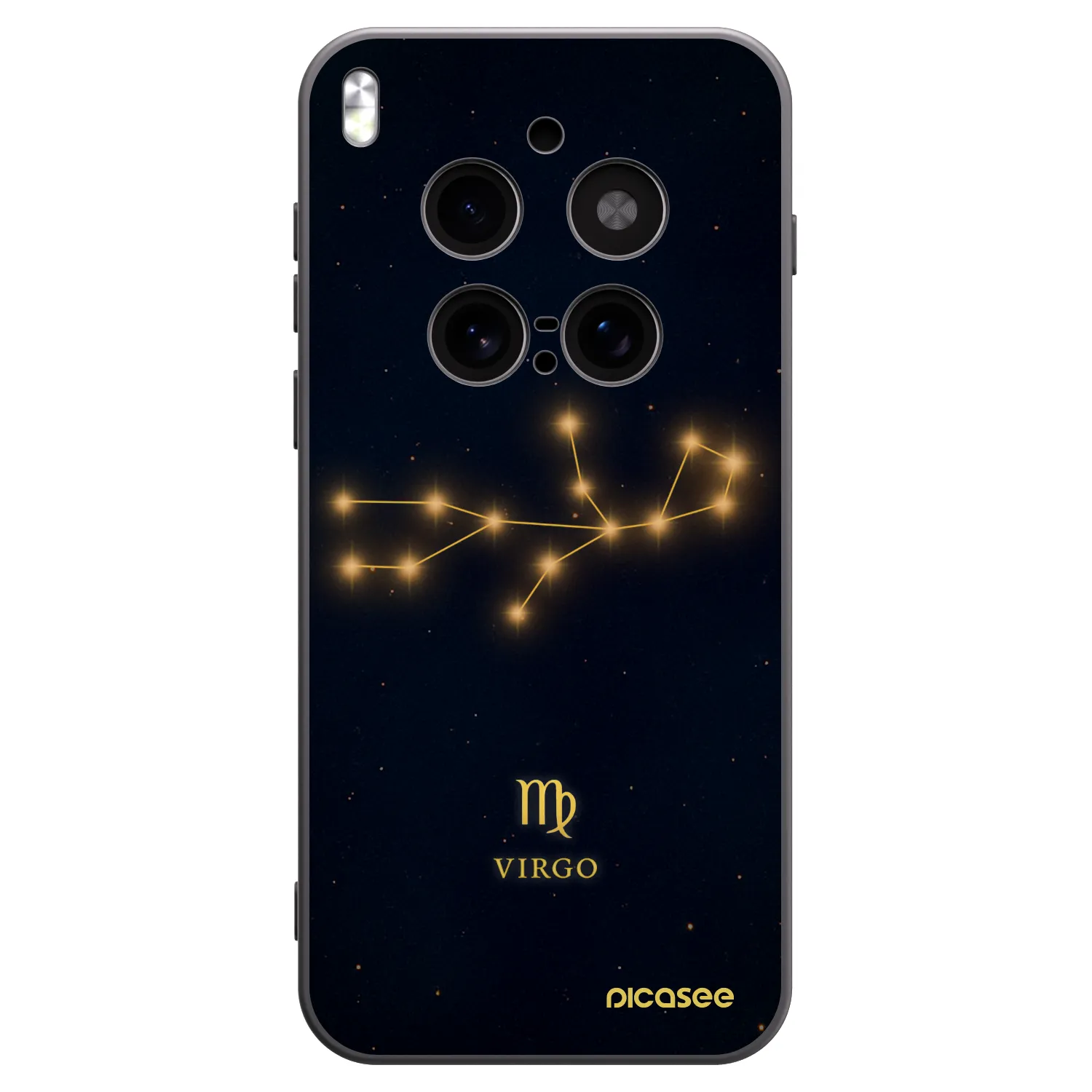 Picasee silikonowe czarne etui na Vivo X300 Pro - VIRGO