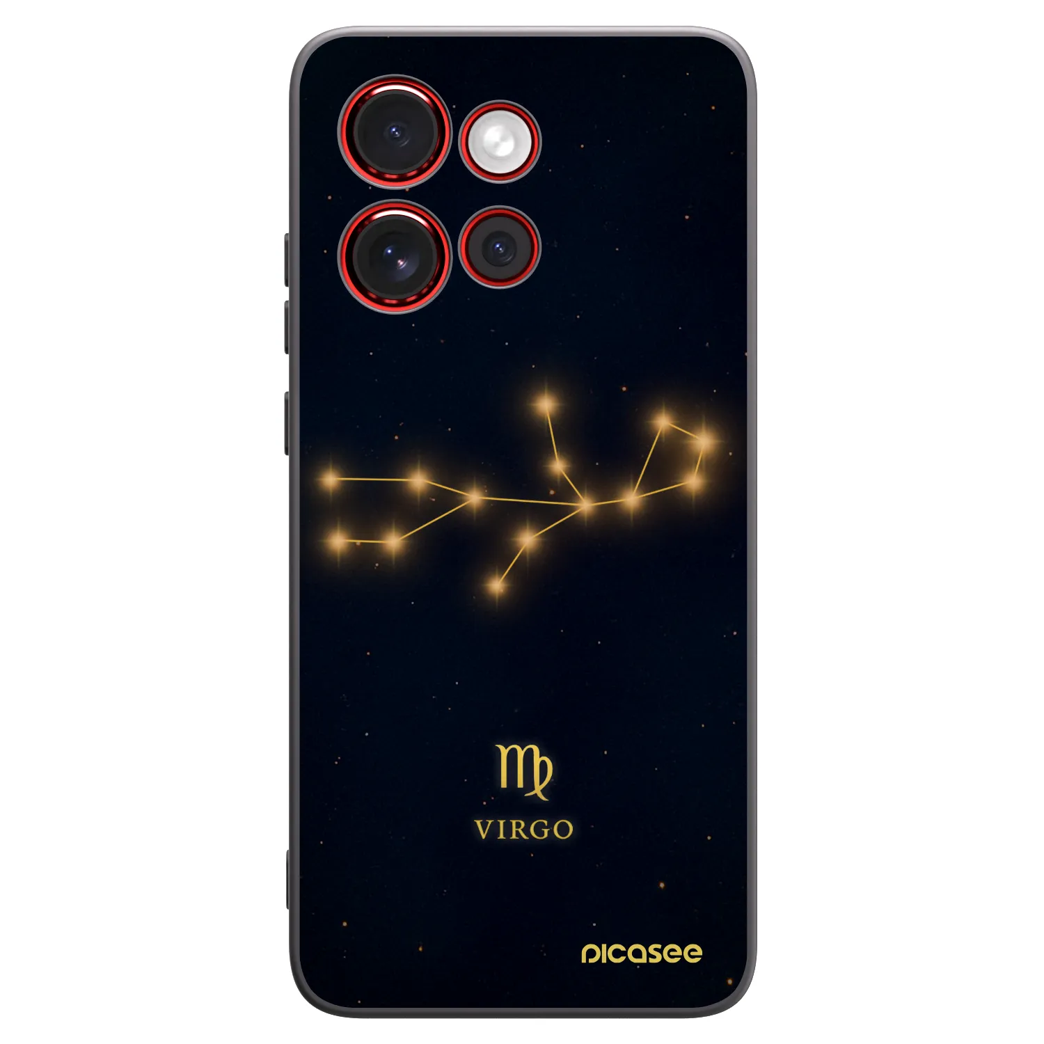 Picasee silikonowe czarne etui na Motorola Edge 60 Neo 5G - VIRGO