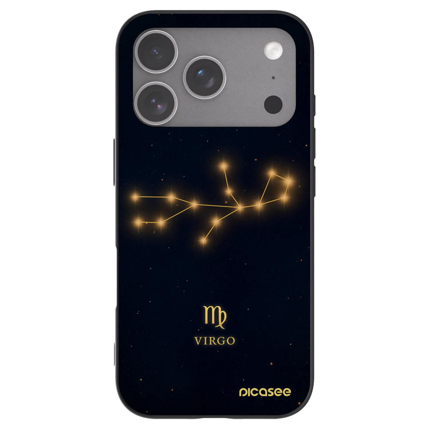 Picasee silikonowe czarne etui na Apple iPhone 18 Pro - VIRGO