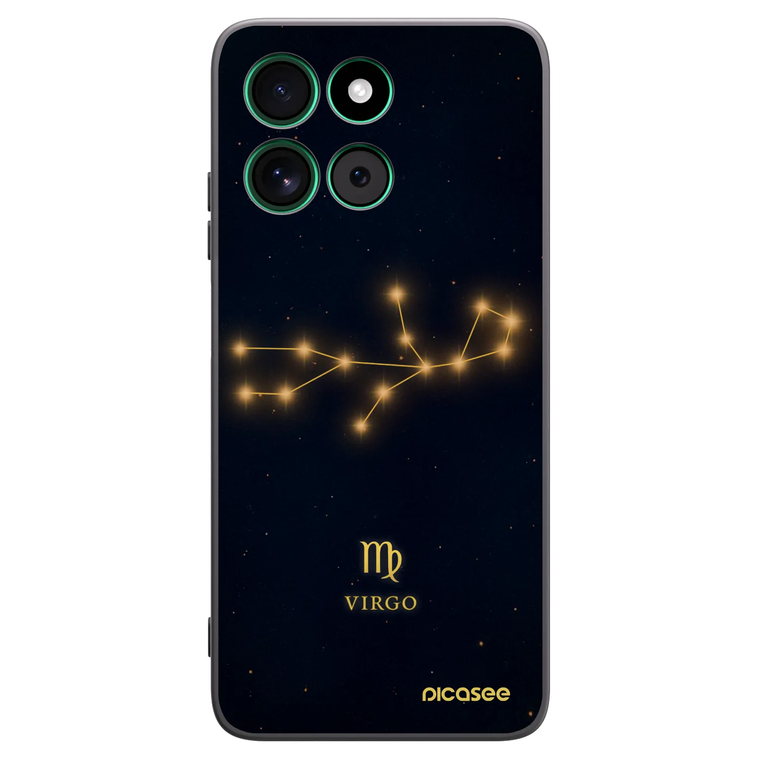 Picasee silikonowe czarne etui na Motorola Moto G57 Power - VIRGO