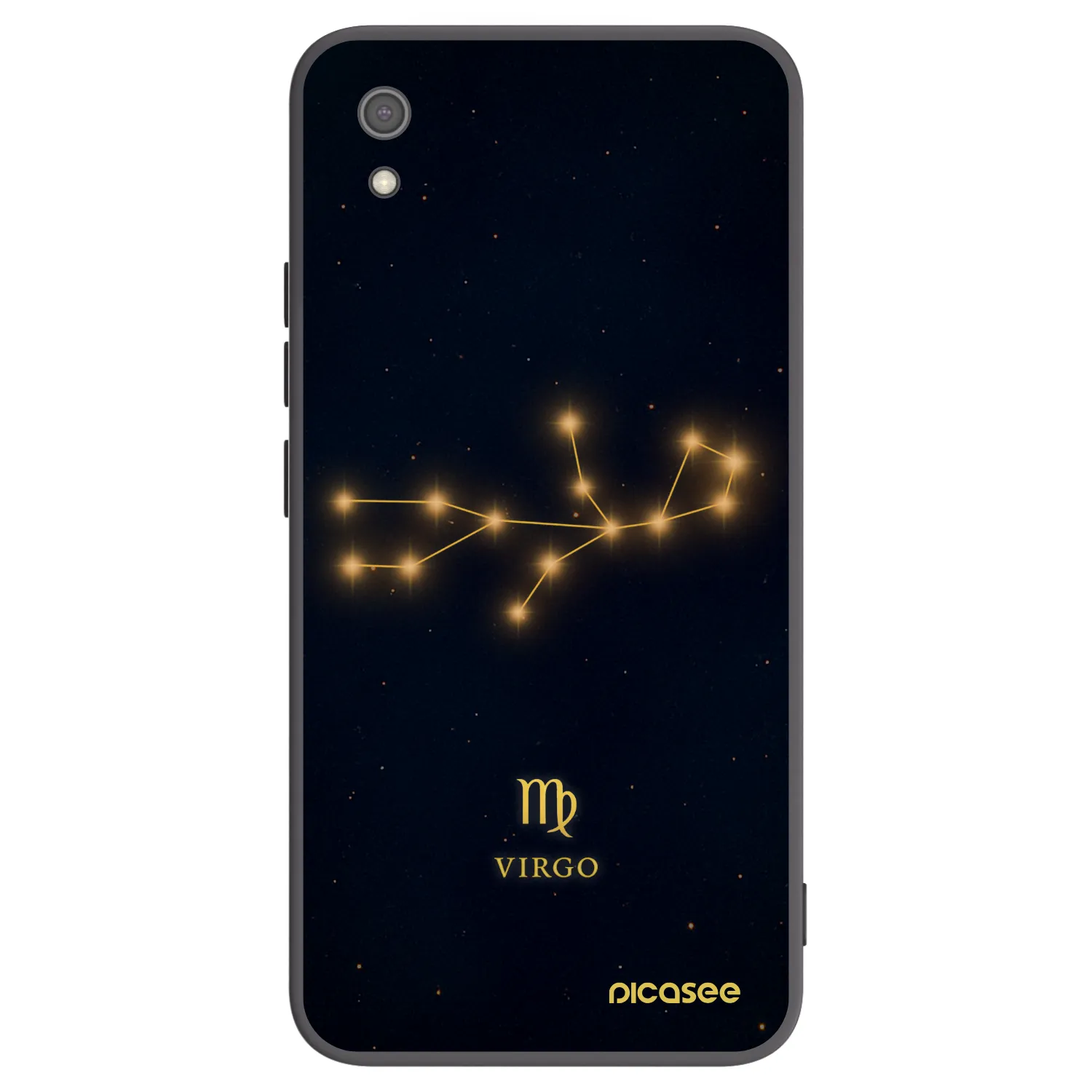 Picasee silikonowe czarne etui na Xiaomi Redmi 7A - VIRGO
