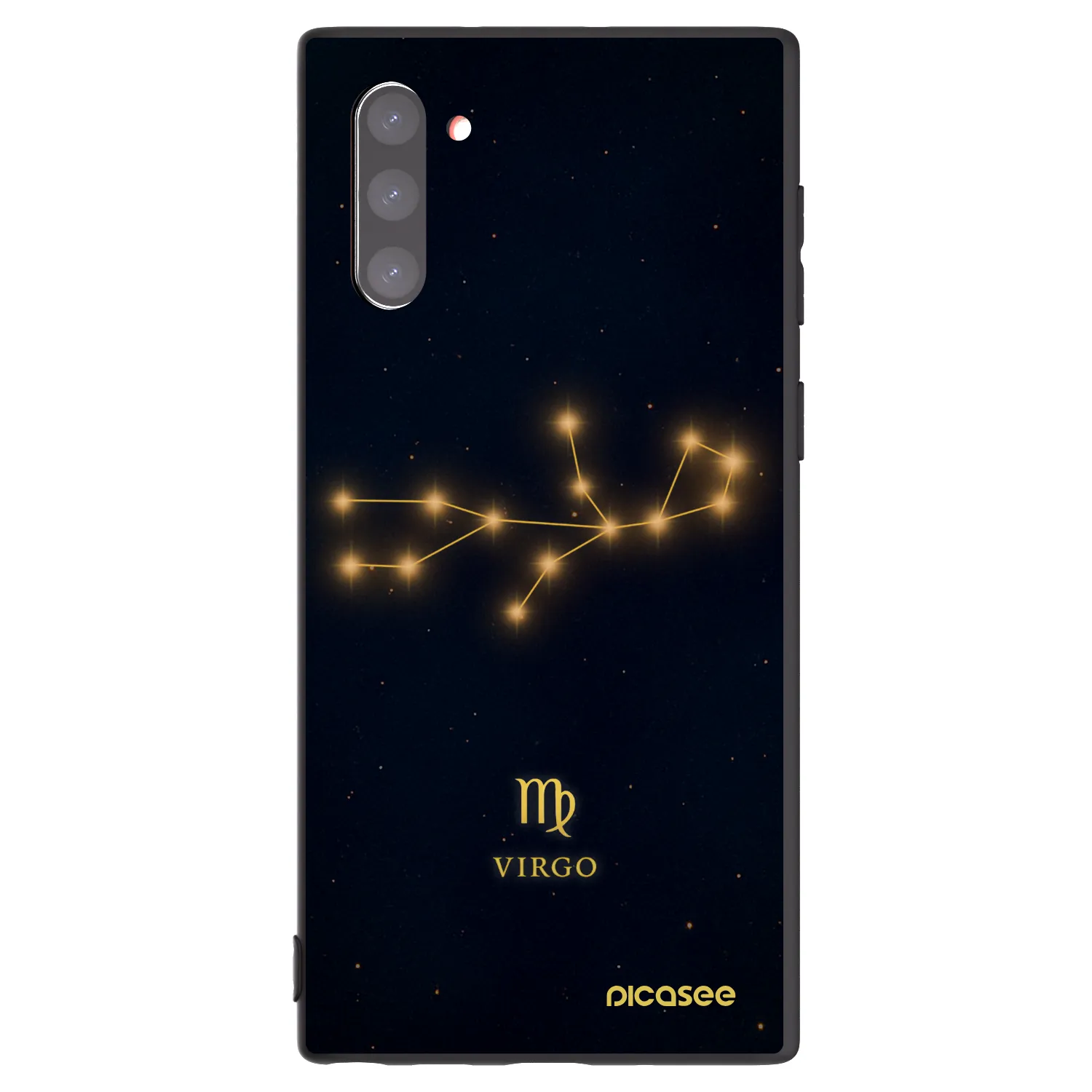 Picasee silikonowe czarne etui na Samsung Galaxy Note 10 N970F - VIRGO