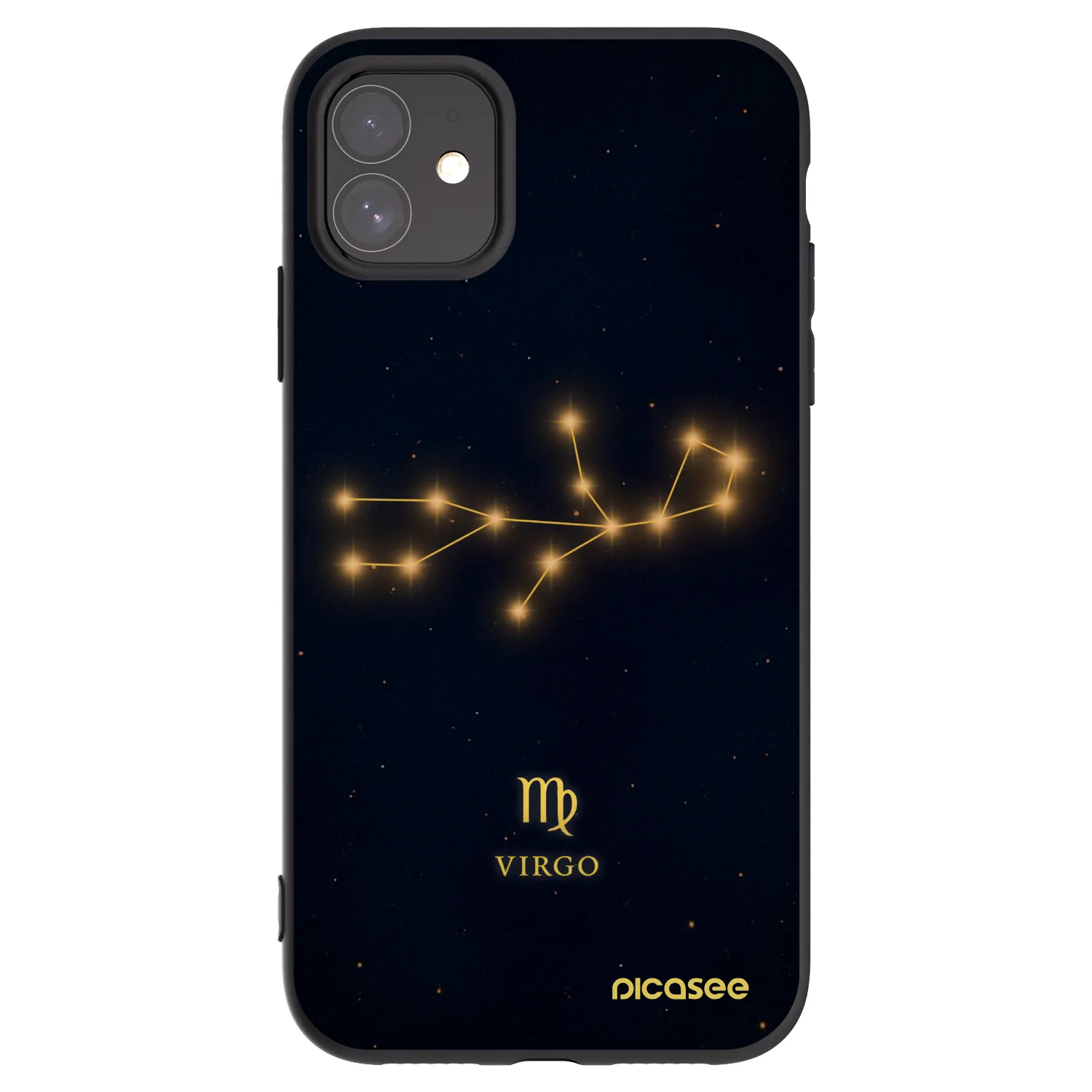Picasee silikonowe czarne etui na Apple iPhone 11 - VIRGO